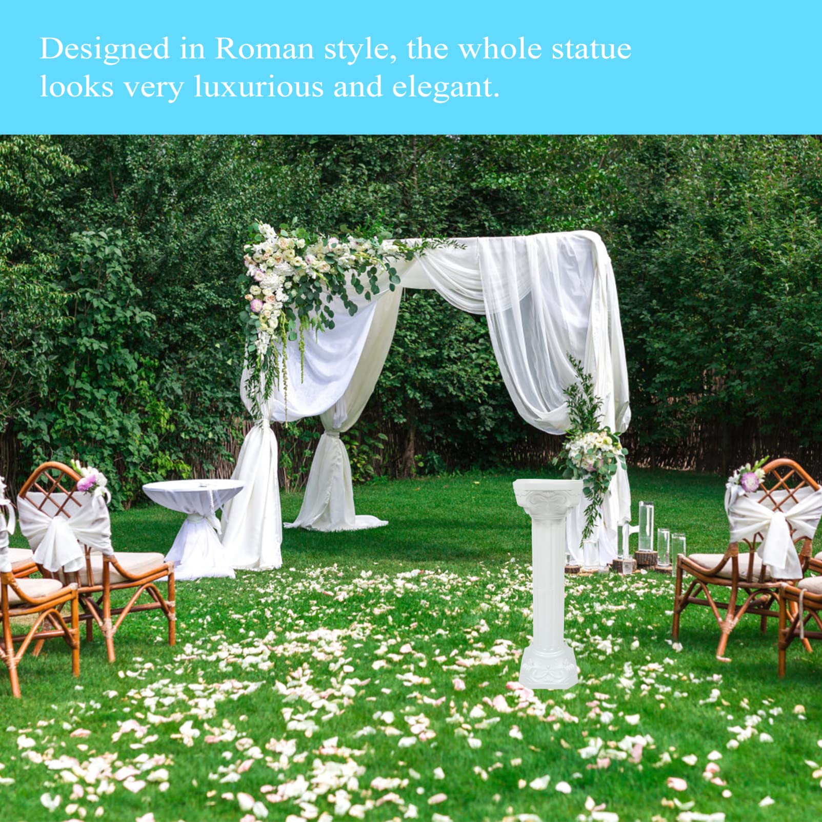 YARNOW Pilier de La Colonne Romaine Colonne Grecque: Guide de Route Colonne Romaine Antique Décoration Sculpture Architecturale pour 88X27cm de Mariage