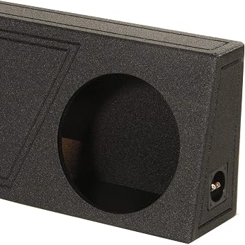 QPower QBomb Single 12" Vented Subwoofer Box with Black Bedliner Spray 2 Pack