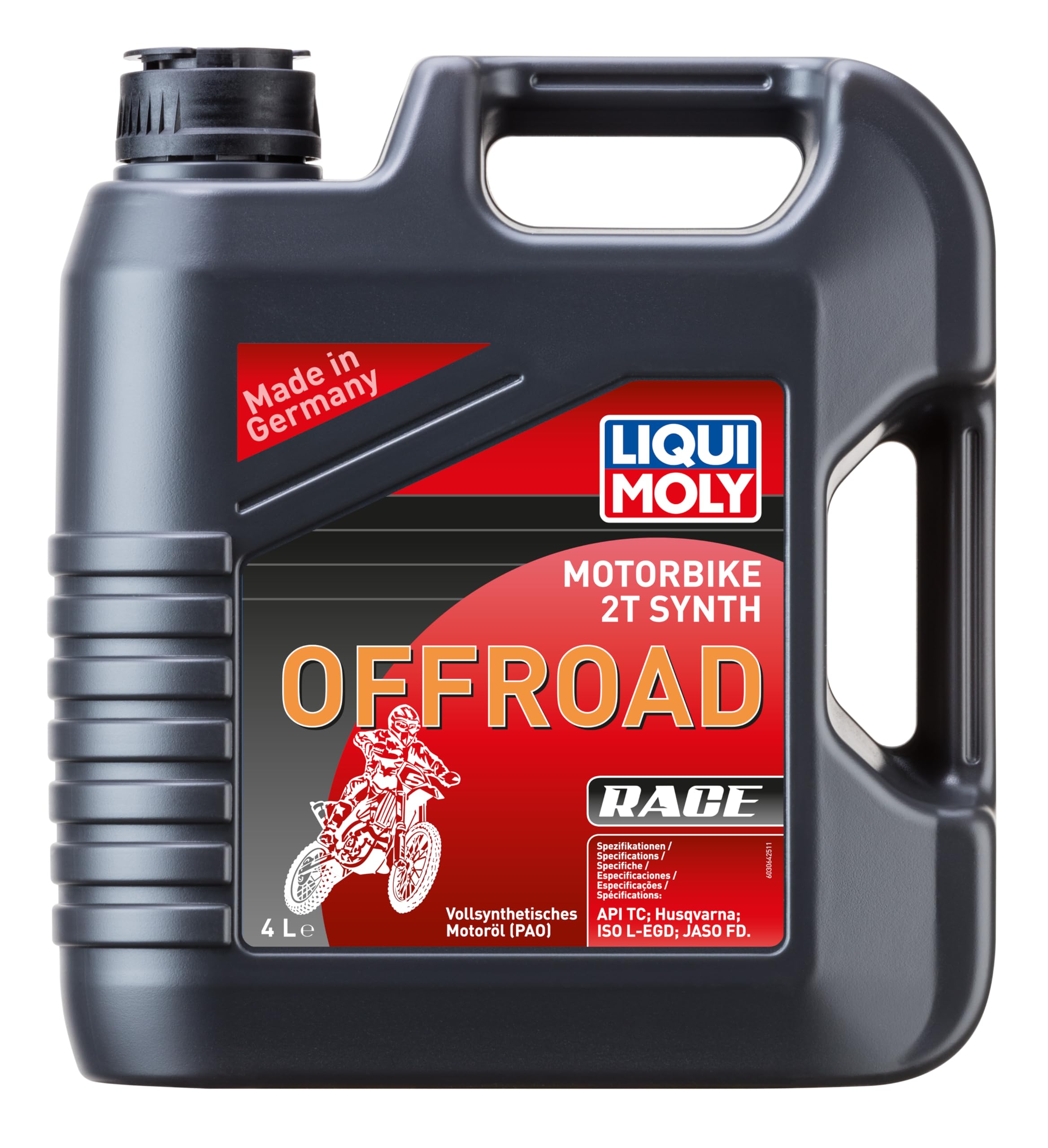LIQUI MOLY Motorbike 2T Synth Offroad Race | 4 L | Motorrad 2-Takt-Öl | Art.-Nr.: 3064, Silber