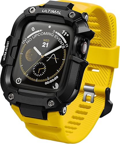 ULTIMAL Compatible con correas de Apple Watch de 1.772 in1.732 in1.929 in, para Apple Watch Series UltraUltra 2987654SESE2 para hombre, con funda