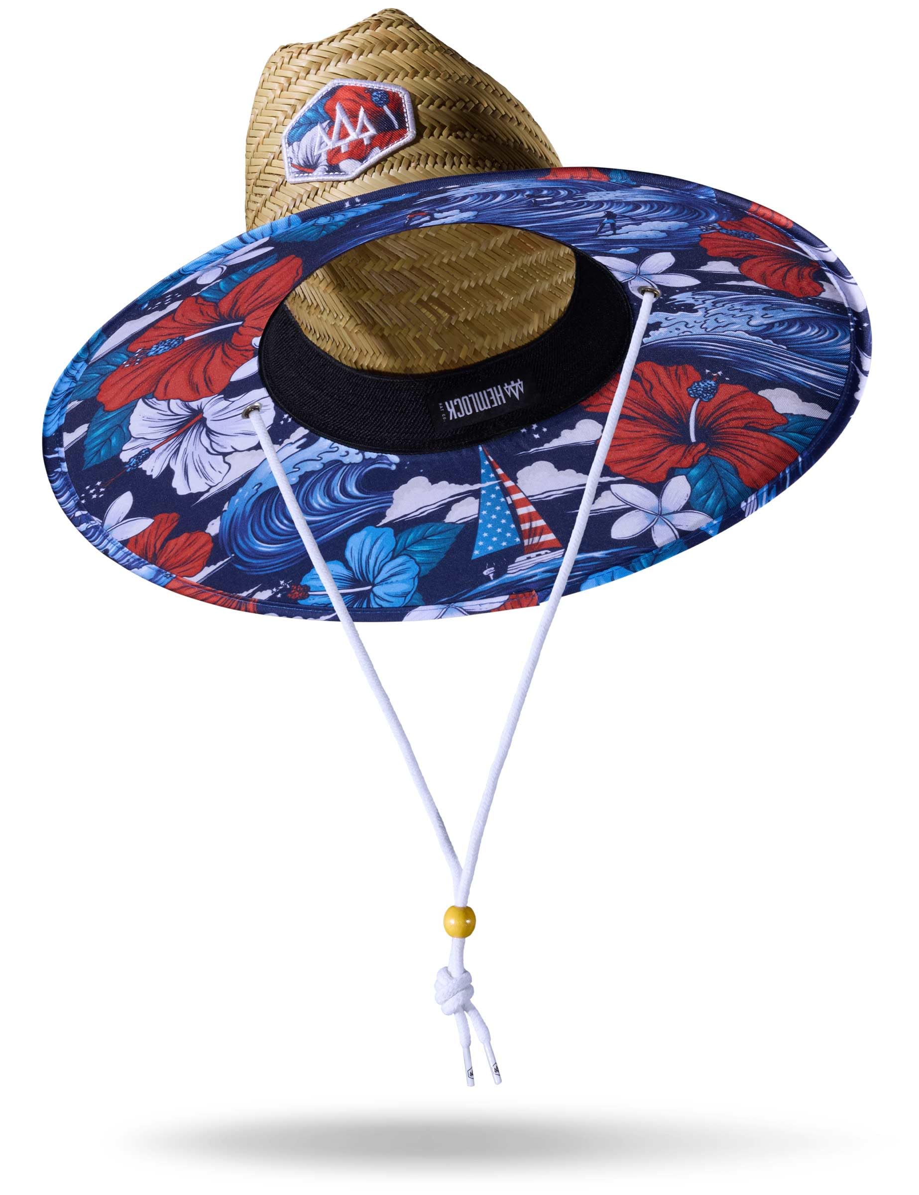 Straw Hat for Men & Women | Lifeguard Hat, Beach Hat & Sun Hat | UPF 50+ Wide Brim for Sun Protection | One Size | Hemlock
