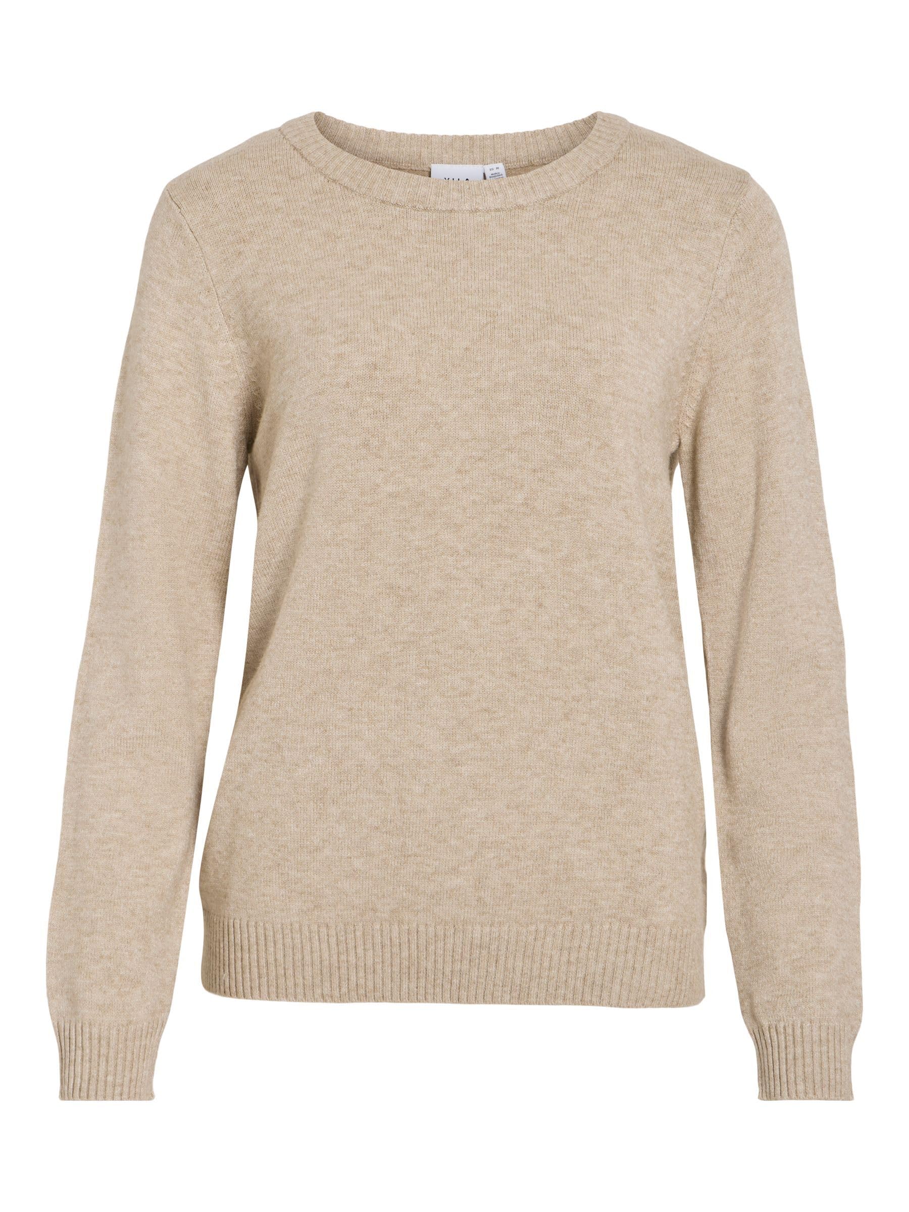 Vila Female Knitted Jumper VIRIL Crew Neck, Natural Melange, M