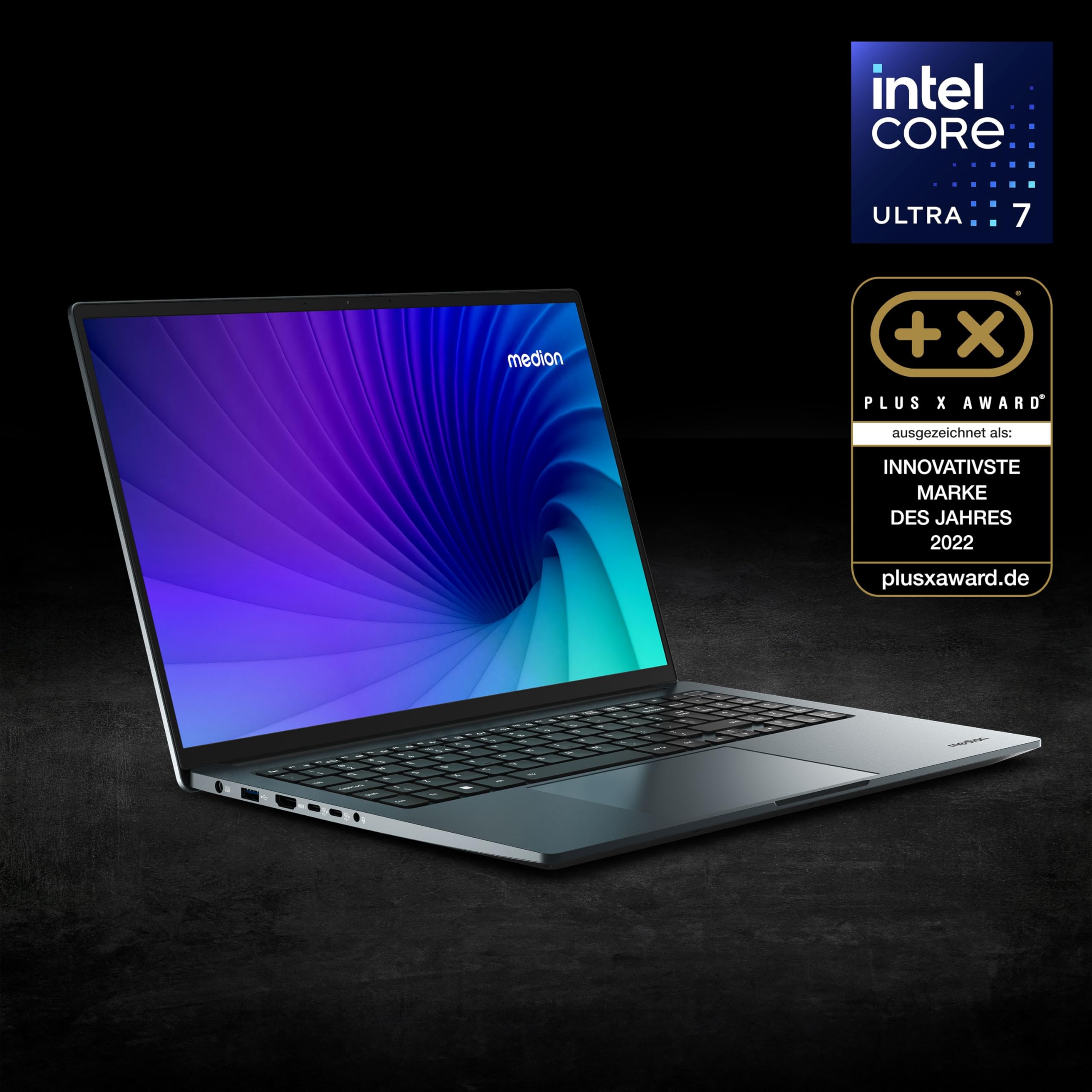 MEDION 40,6 cm (4K OLED) S10 Laptop (Intel Core Ultra 7 155H, 16 GB DDR5 RAM, SSD PCIe da 1 TB, 100% DCI-P3, webcam FHD, WLAN, Win 11)