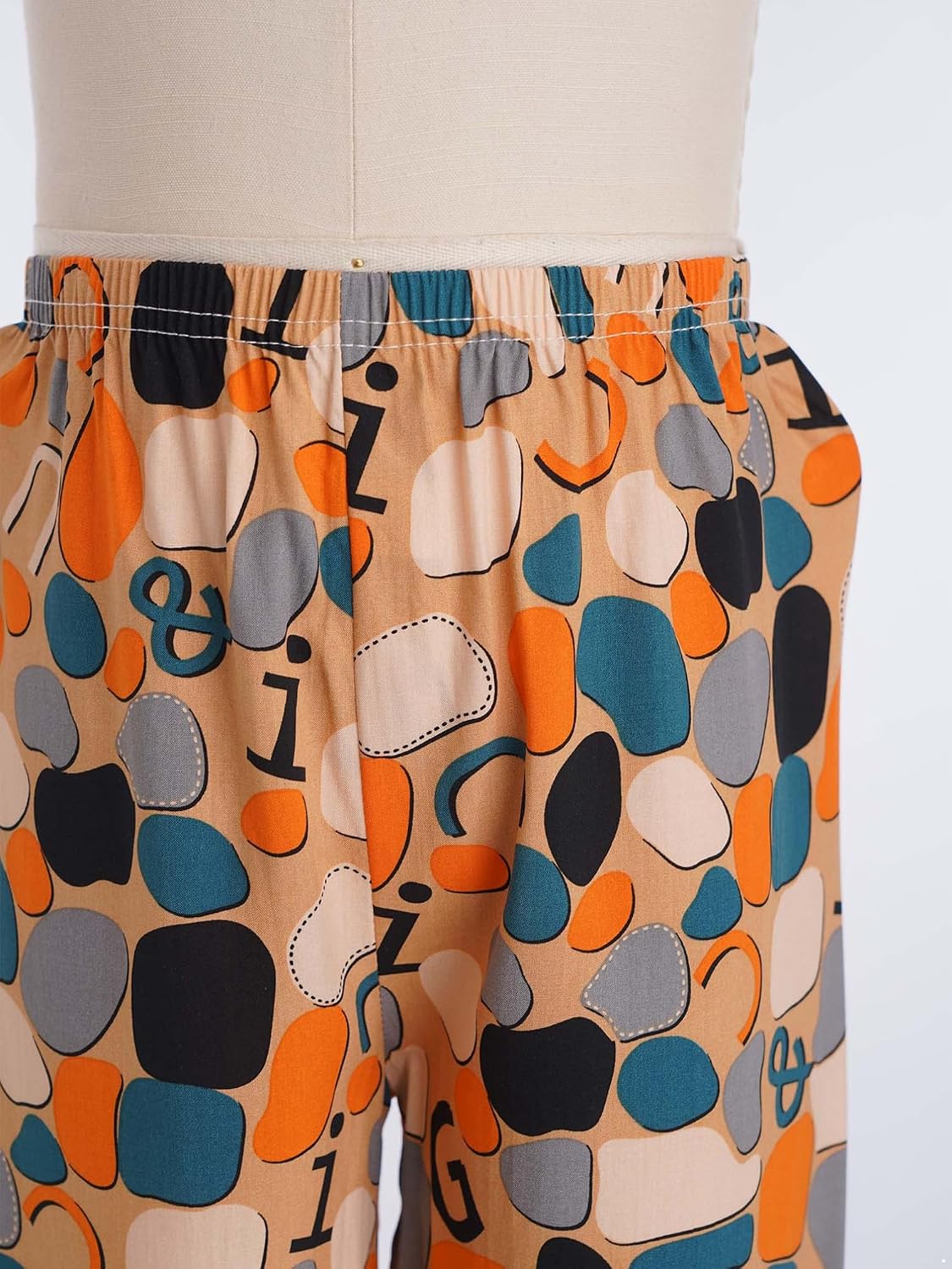 YiZYiF Boys Girls Summer Bohemian Pants Elastic Waistband Vacation Beach Bottoms Yoga Trousers Loose Bloomers