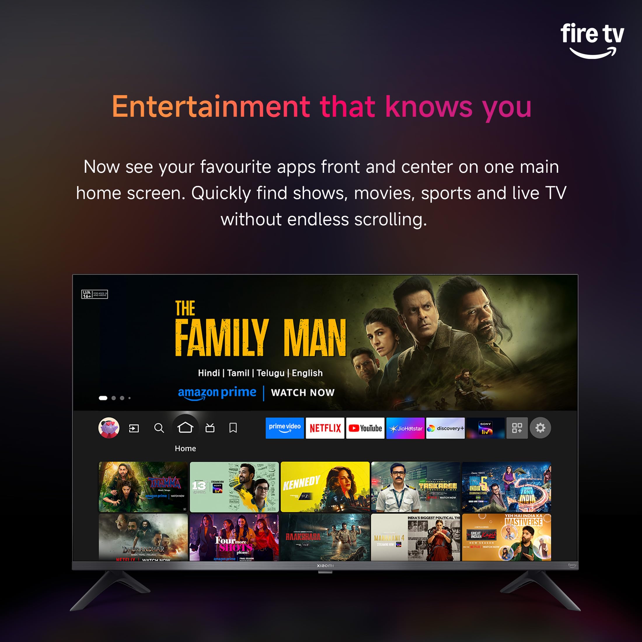 Xiaomi (139 cm) 55 inch Smartchoice FX 4K QD-Mini LED Smart | Full Array Local Dimming | HDR10+ | 120Hz DLG Game Booster | Fire TV | L55MC-FSMIN — Amazon image 3