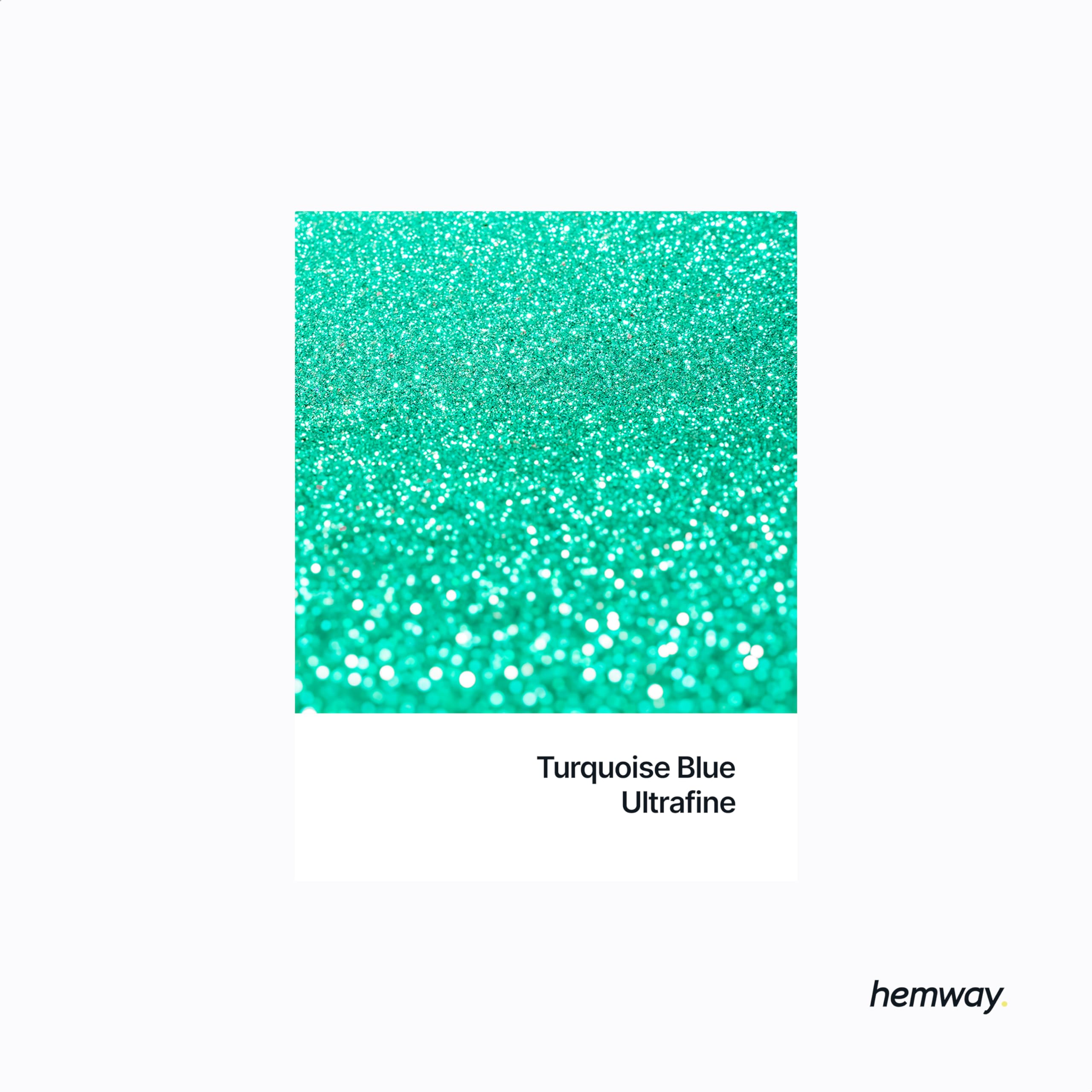 Turquoise Blue Glitter Shaker, 130g Ultrafine Glitter, Crafts 1/128" Metallic Flake Turquoise Blue Sequins - Image 2