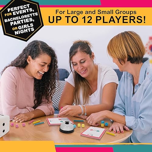 Miniatura 7 de University Games | Bunco Party in a Box Game, para la noche de damas con las niñas, completo con troqueles peludos para 2 a 12 jugadores a partir de
