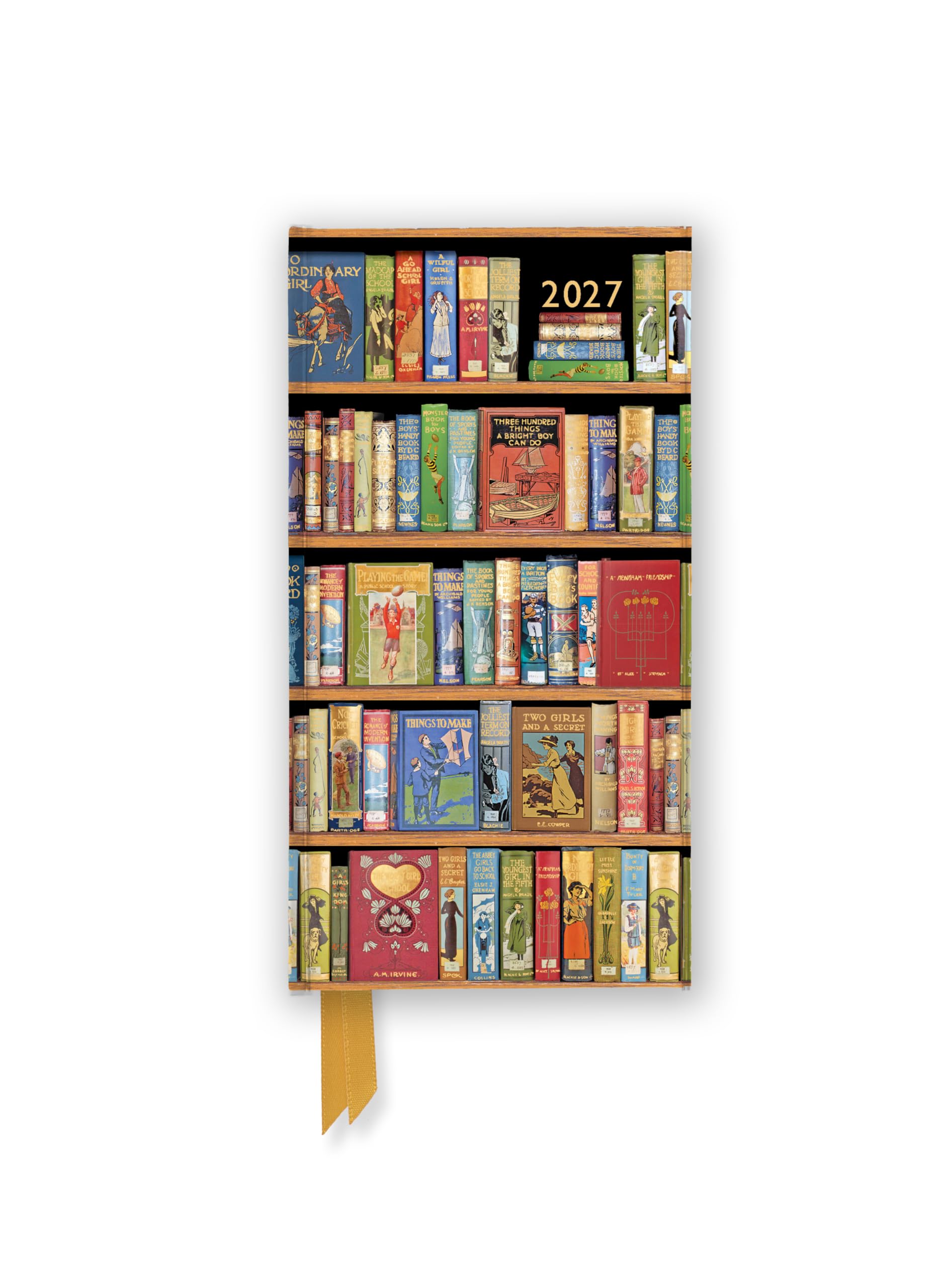 Bodleian Libraries: Bookshelves 2027 Luxury Slimline Pocket Diary Planner – Week to View