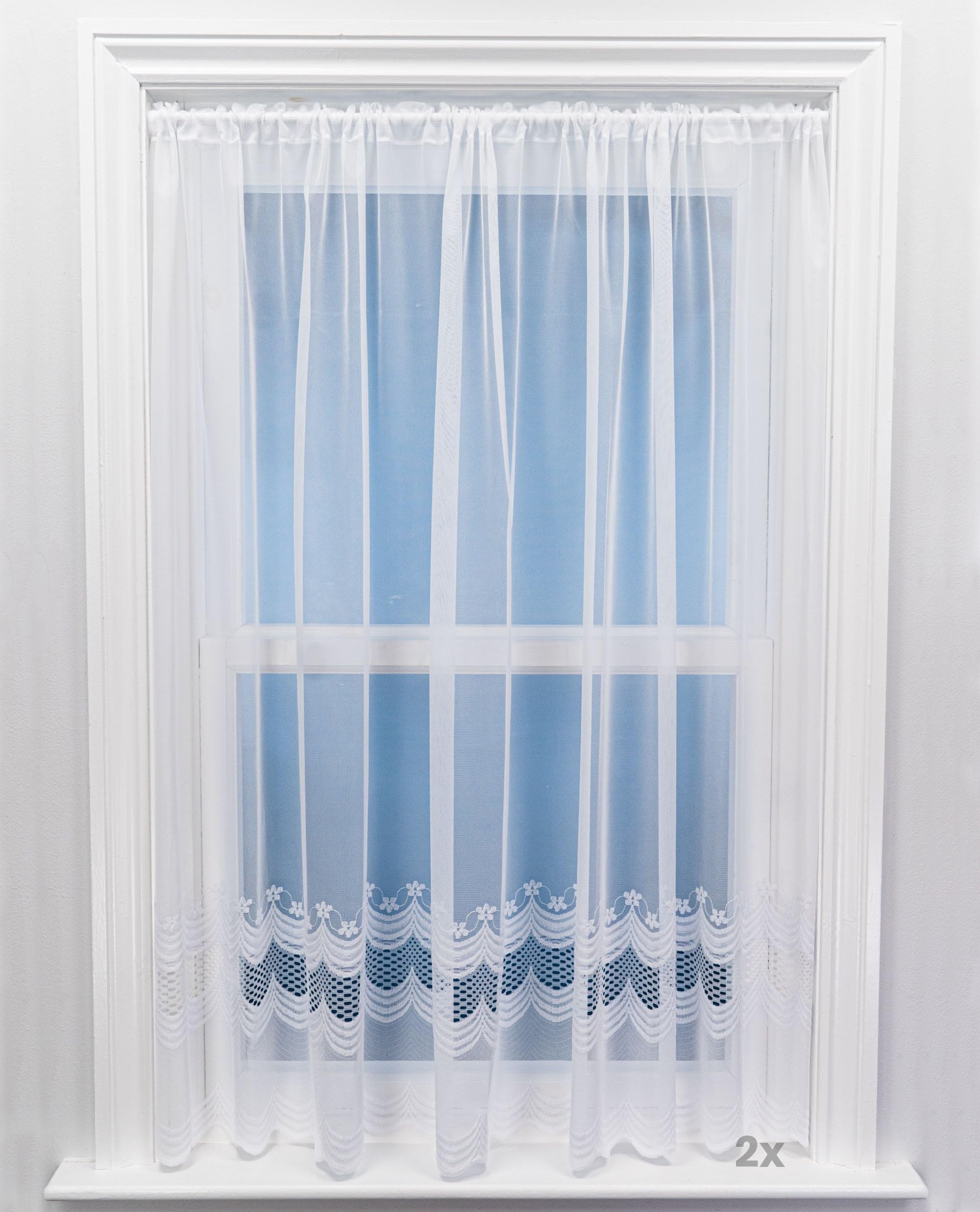 Colbury White Net Curtain