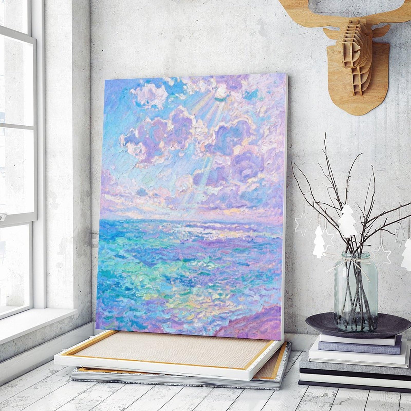 KOAYUBFC Malen-nach-Zahlen-Set für Erwachsene, Anfänger, Erwachsene, Malen nach Zahlen, Kits auf Leinwand, DIY-Acryl-Ölfarben, Malerei mit Pinseln für Geschenk, Heimdekoration, Wanddekoration