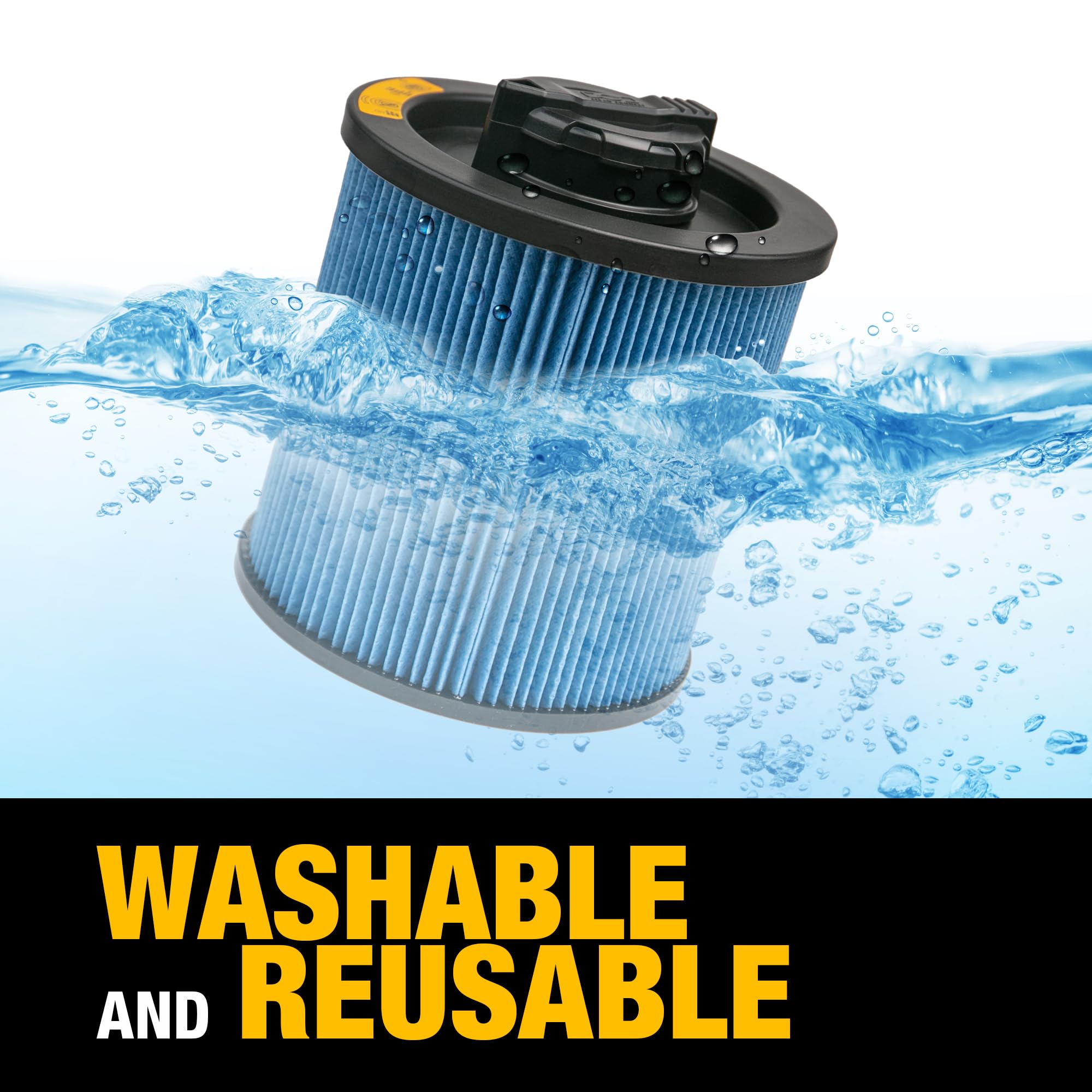 DEWALT HEPA-Staubsaugerfilter, Ersatz DXVC6912, passend für Nass- und Trockensauger, kompatibel mit DXV06P, DXV09P, DXV09PA, DXV10P, DXV10PL, DXV10S, DXV10SA, DXV10SB, DXV12P, DXV14P, DXV16P