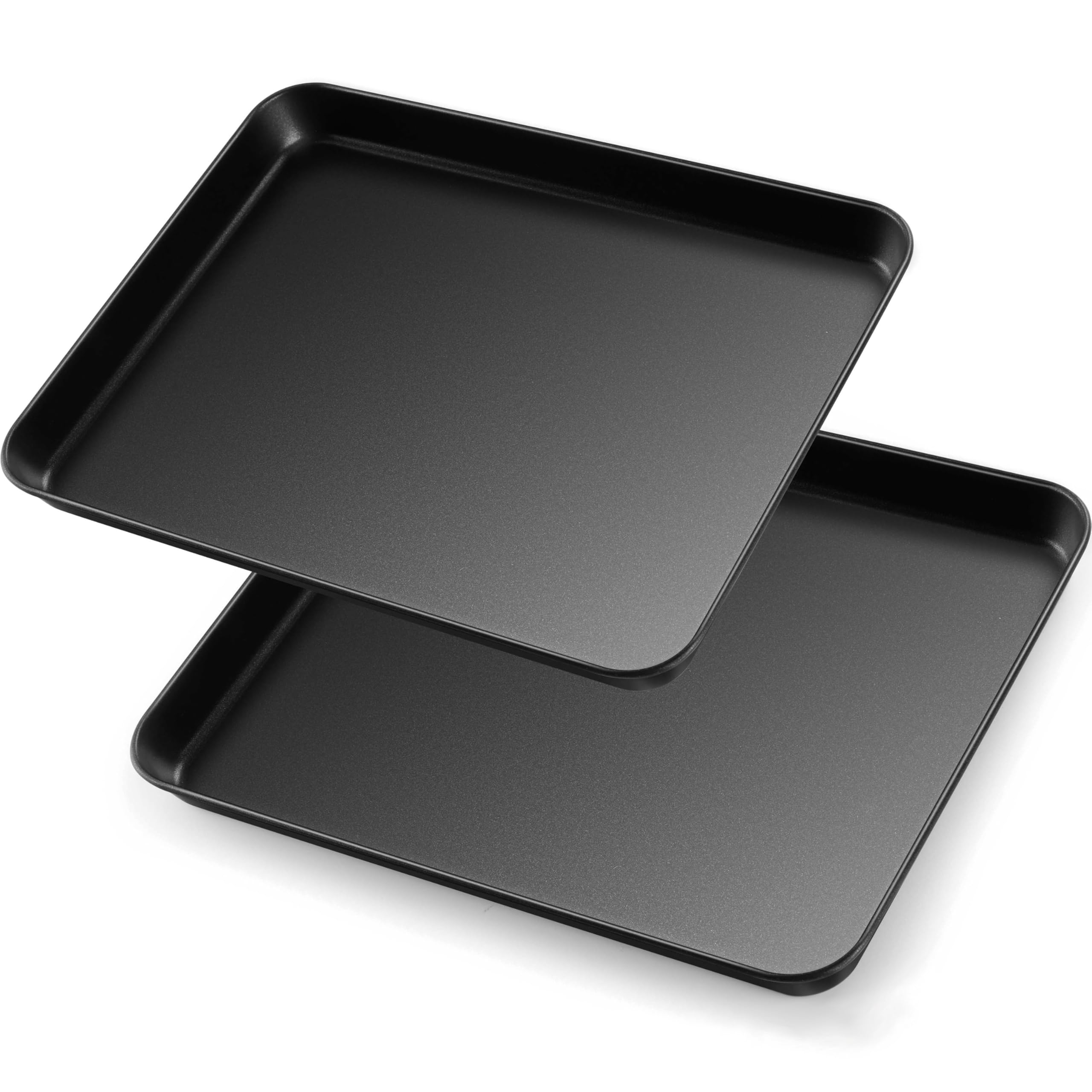 Herogo Baking Sheet Pan Set, Nonstick Carbon Steel Cookie Sheet Bakeware Set for Oven, 9.4×12.2×1 Inch Multipurpose Kitchen Cookware 2 Pack, Non-toxic & Heavy Duty & Easy Clean-Medium