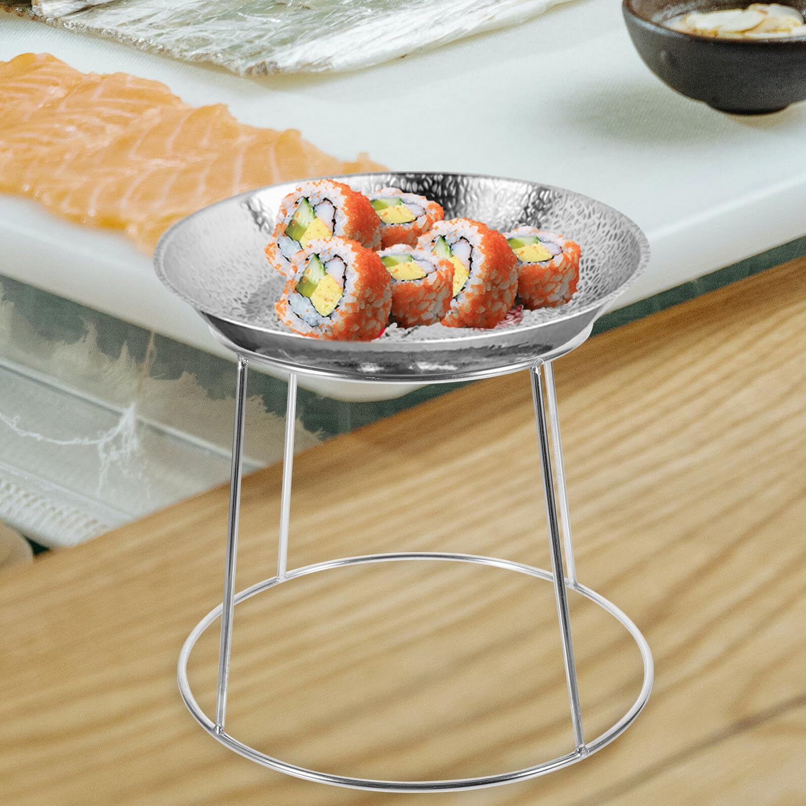 Portavassoi in Metallo Inox Per Crostacei, Supporto Per Tartare, Granchi, Ostriche e Molluschi, Accessorio Per Ristoranti e Pizzerie