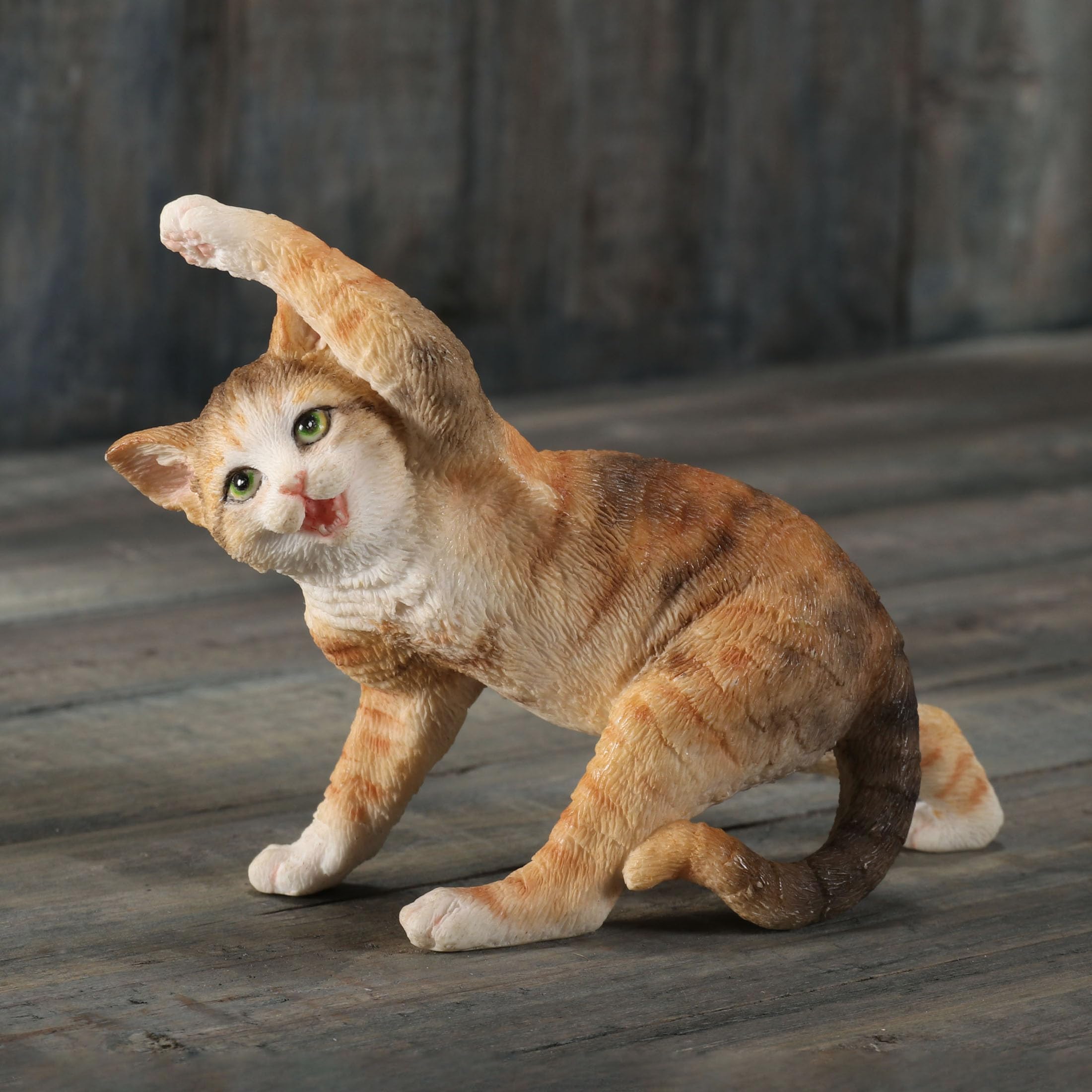 Amazon.com: Veronese Design 3 1/2 Inch Yellow Tabby Yoga Cat Twist