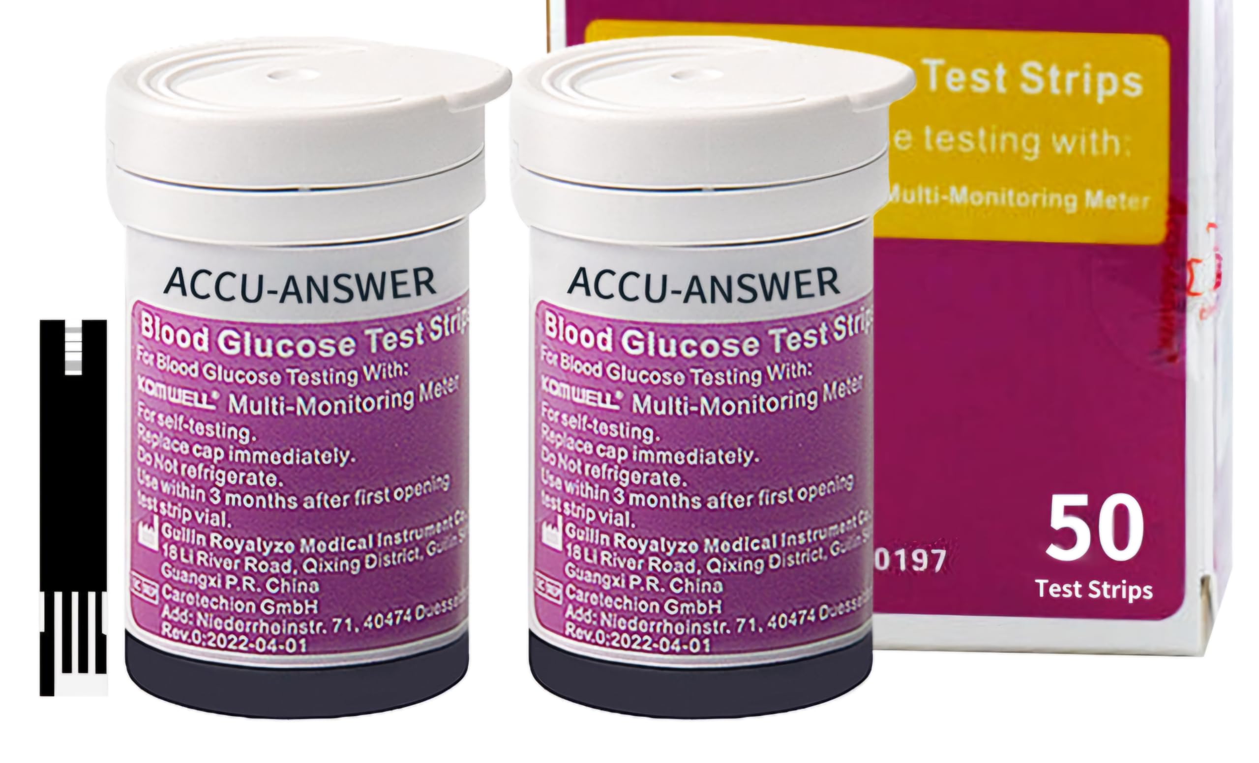 ACCU-Answer Blood Glucose Test Strips, 50 Count, for Multi-Monitoring Meter, Self-Testing
