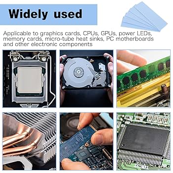 OwlTree 3 Pack Thermal Pad,100x100mm 0.5mm 1mm 1.5mm Highly Efficient Thermal Conductivity 12.8W/mK,Heat Resistant Silicone Grease Thermal Pads For Laptop Heatsink CPU GPU SSD IC LED Cooler