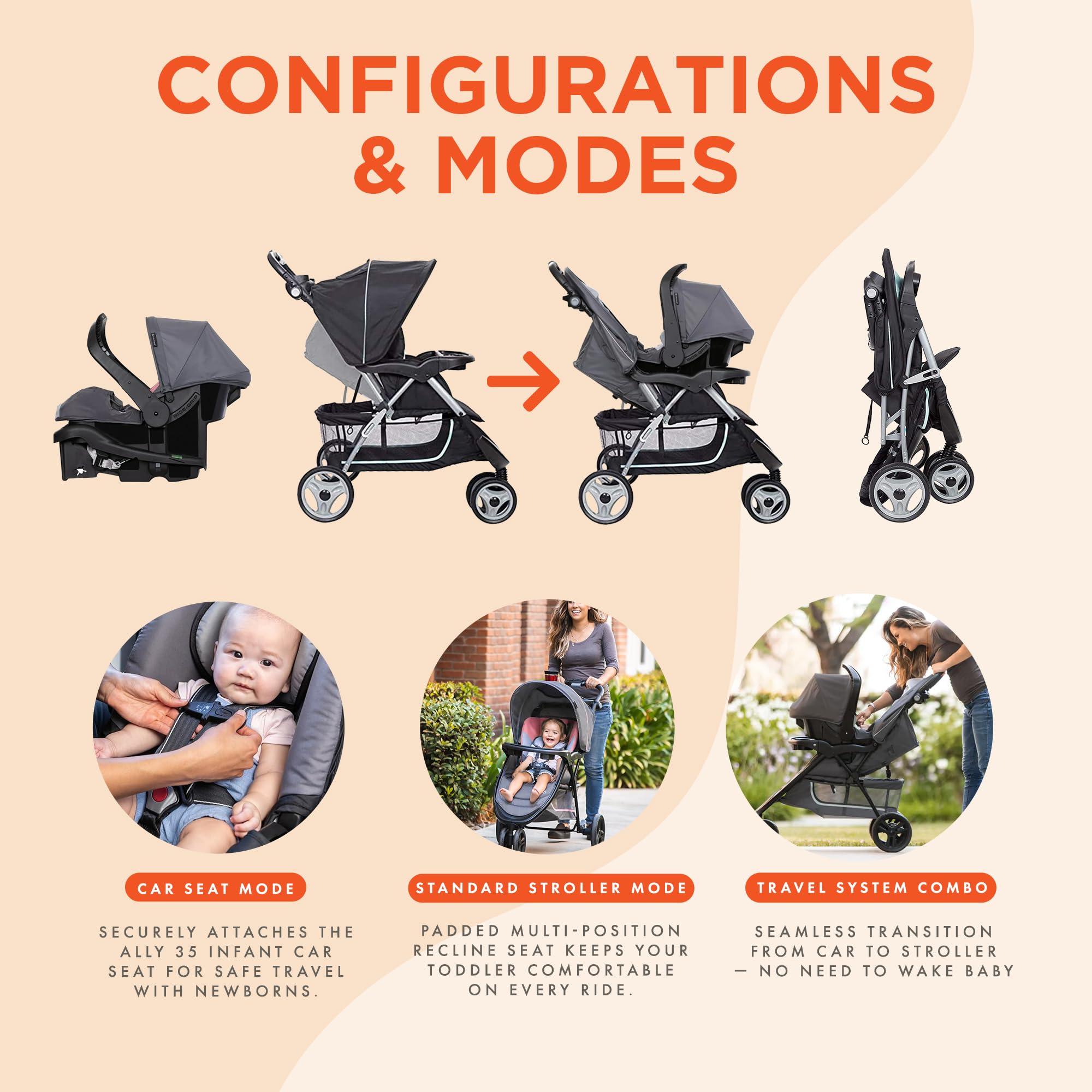 foldable travel stroller EVER ADVANCED Compact Travel Stroller main image 1