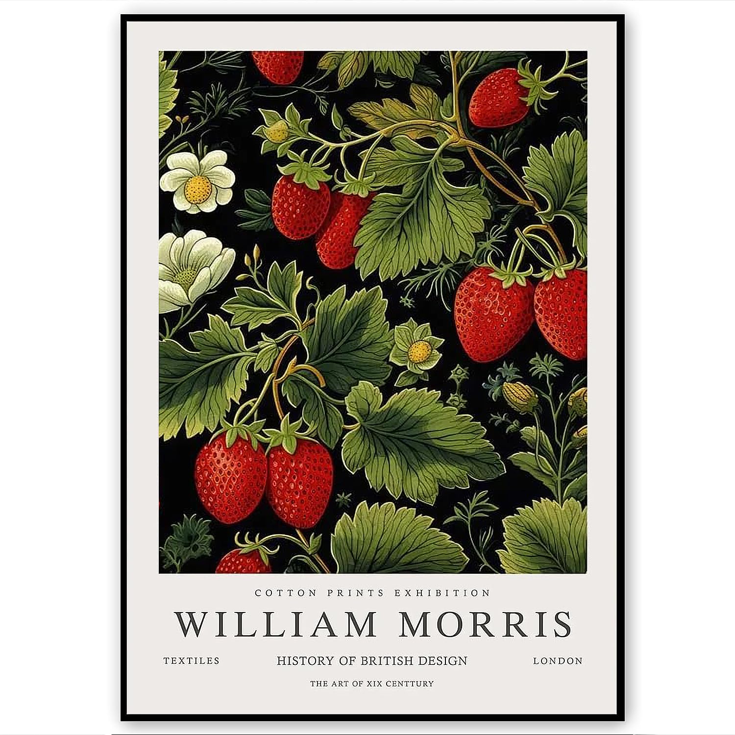 Amazon｜William MorrisポスターWilliam Morris版画いちご壁画William