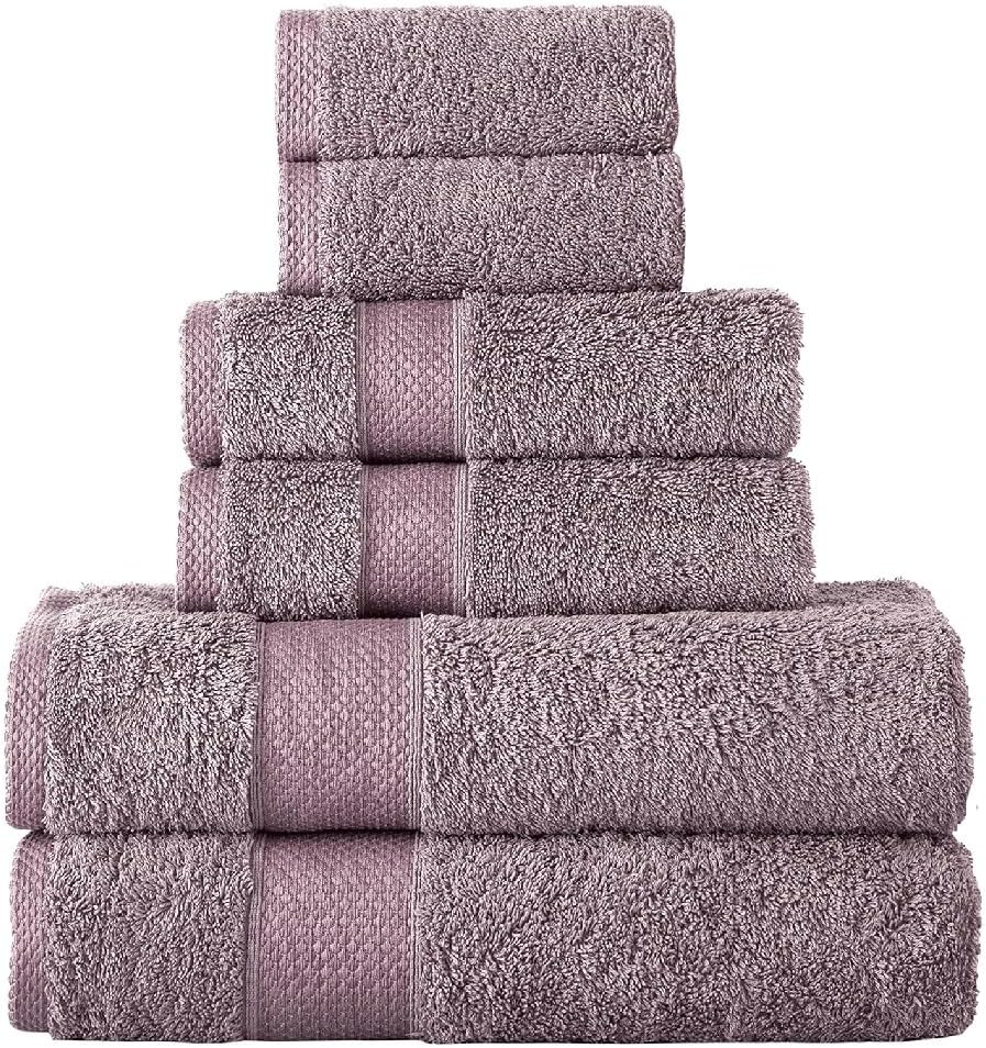 Towel Set, Cotton Quick Drying, Absorbent Hand Towels and 6-Piece Towel Set, Bathroom
