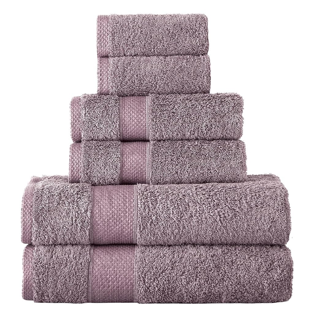Serviettes en coton 6 pièces au séchage rapide pour votre salle de bain