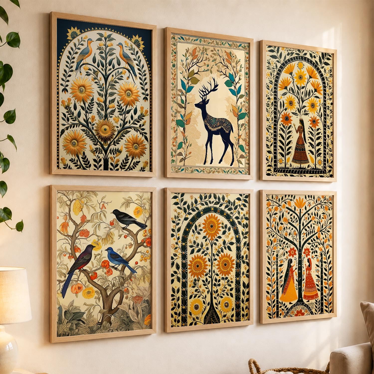 Kotart Madhubani Wall Art - Framed Paintings -29 Kotart Madhubani Wall Art - Framed Paintings -29