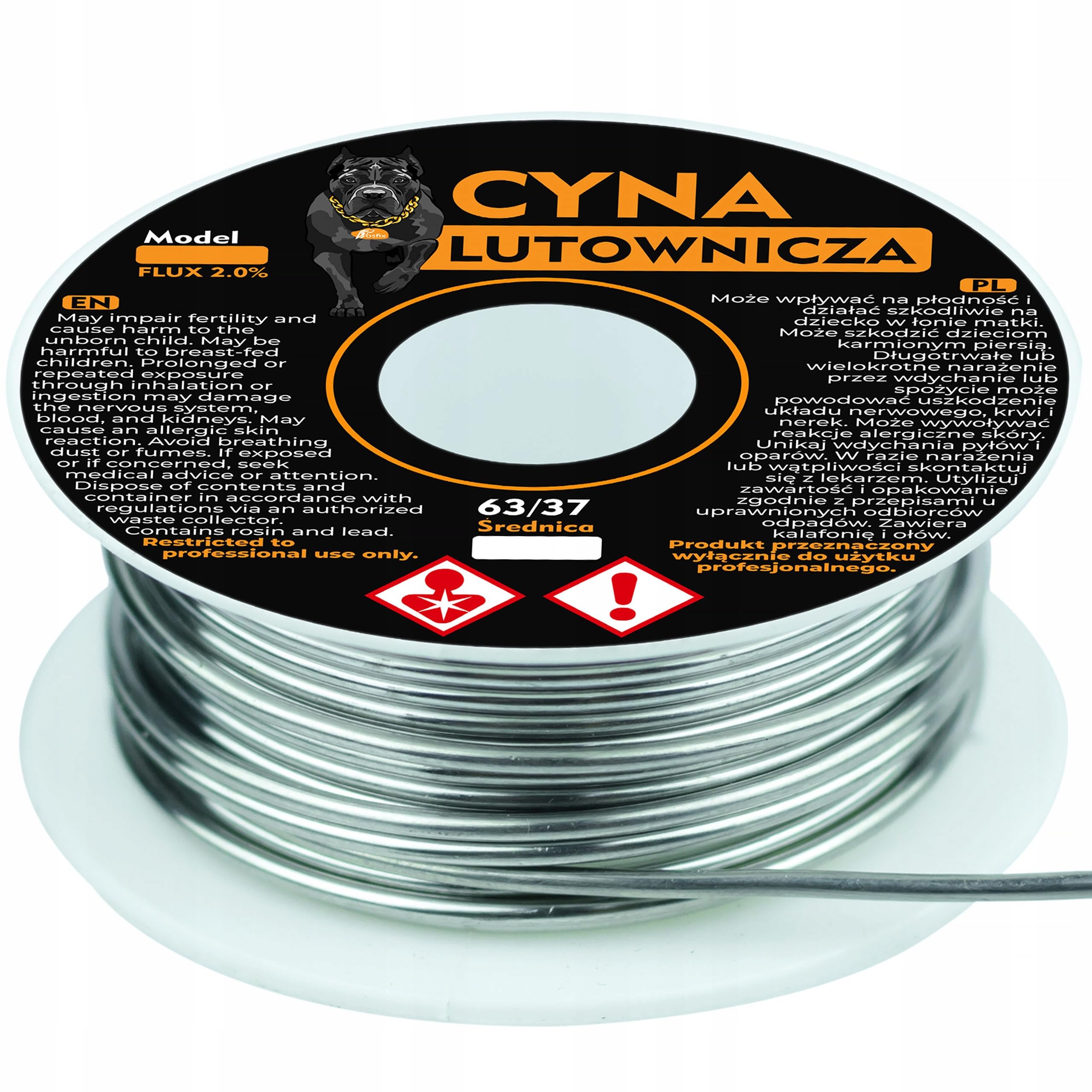 Sn63Pb37 Lötzinn – 0,8mm, 500g | 2% Flussmittel | Für Elektronik und LED-Bänder | Schmelzpunkt 183°C-190°C | Löttechnik Zubehör
