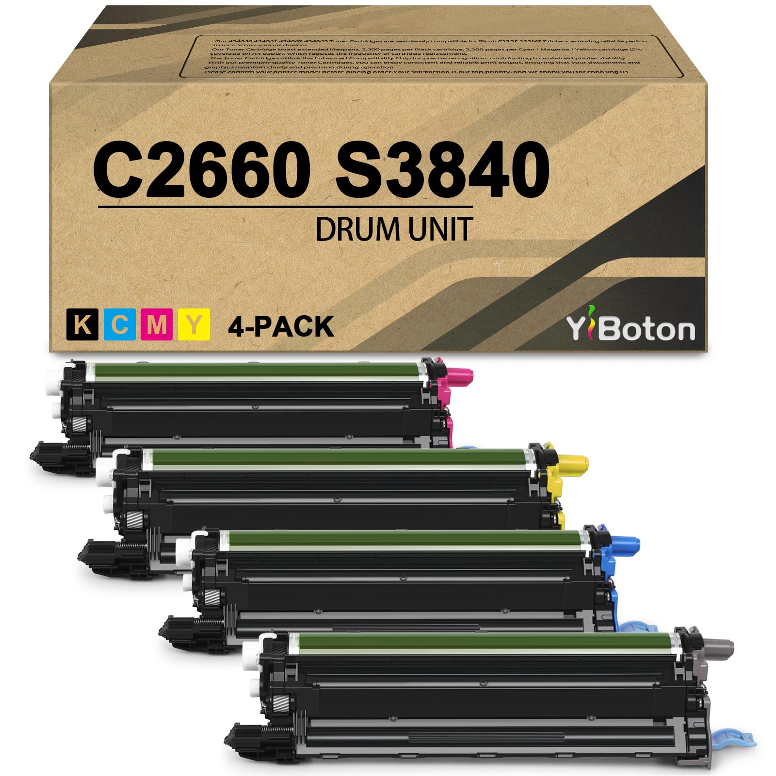 TWR5P C2660 S3845 S3840 331-8434 Imaging Drum Cartridge | Compatible for Dell C2660dn C2665dnf C3760n C3760dn C3765dnf S3840 S3840cdn MFP S3845cdn Color Printer Drum(60,000 Page)