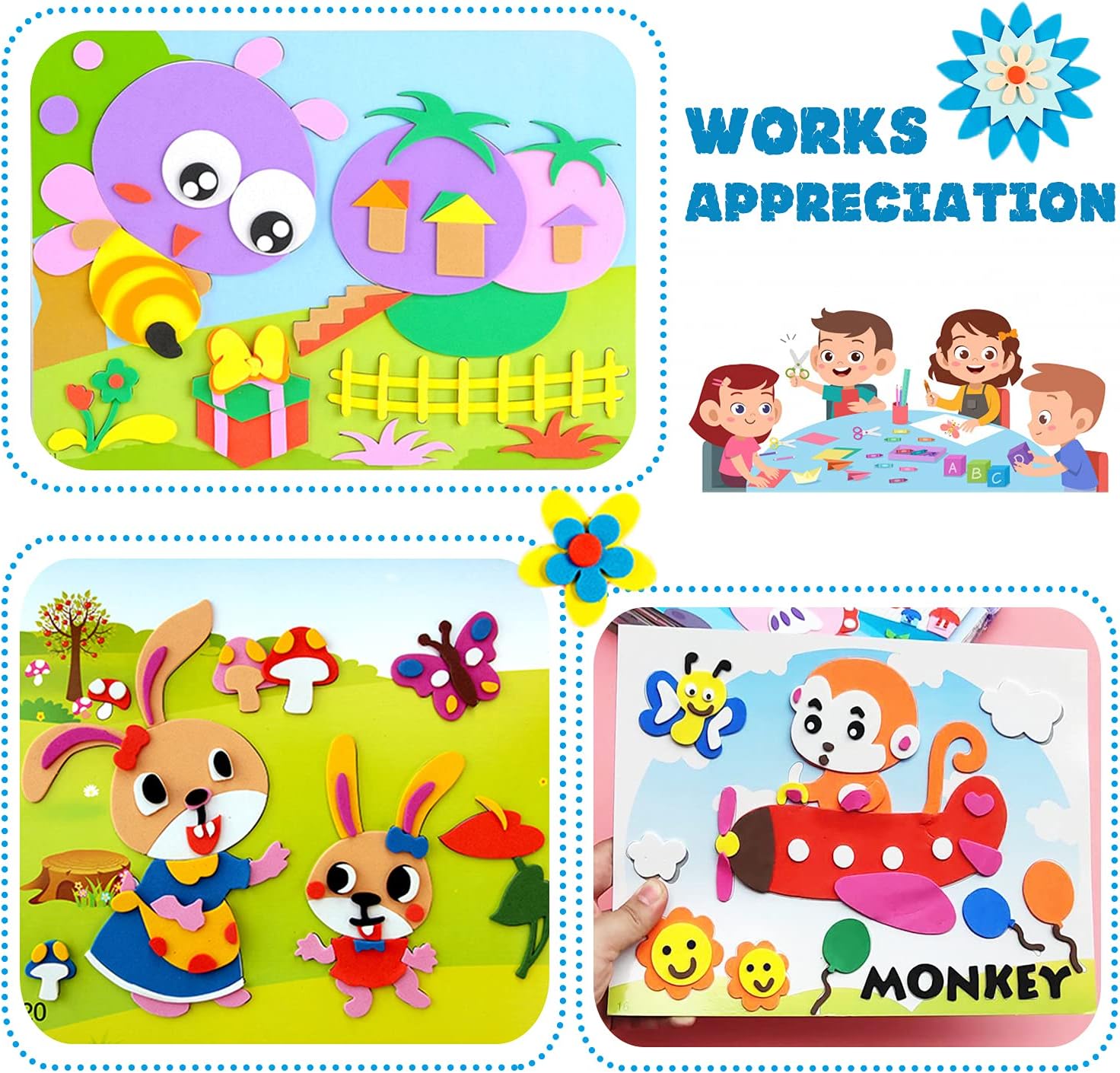 30 Pieces Assorted Colors EVA Foam Sheets,Colorful Foam Handicraft Sheet,Rainbow Crafting Sheets for Scrapbooks,Kids,School Artwork Projects,DIY Craft,Party Decoration