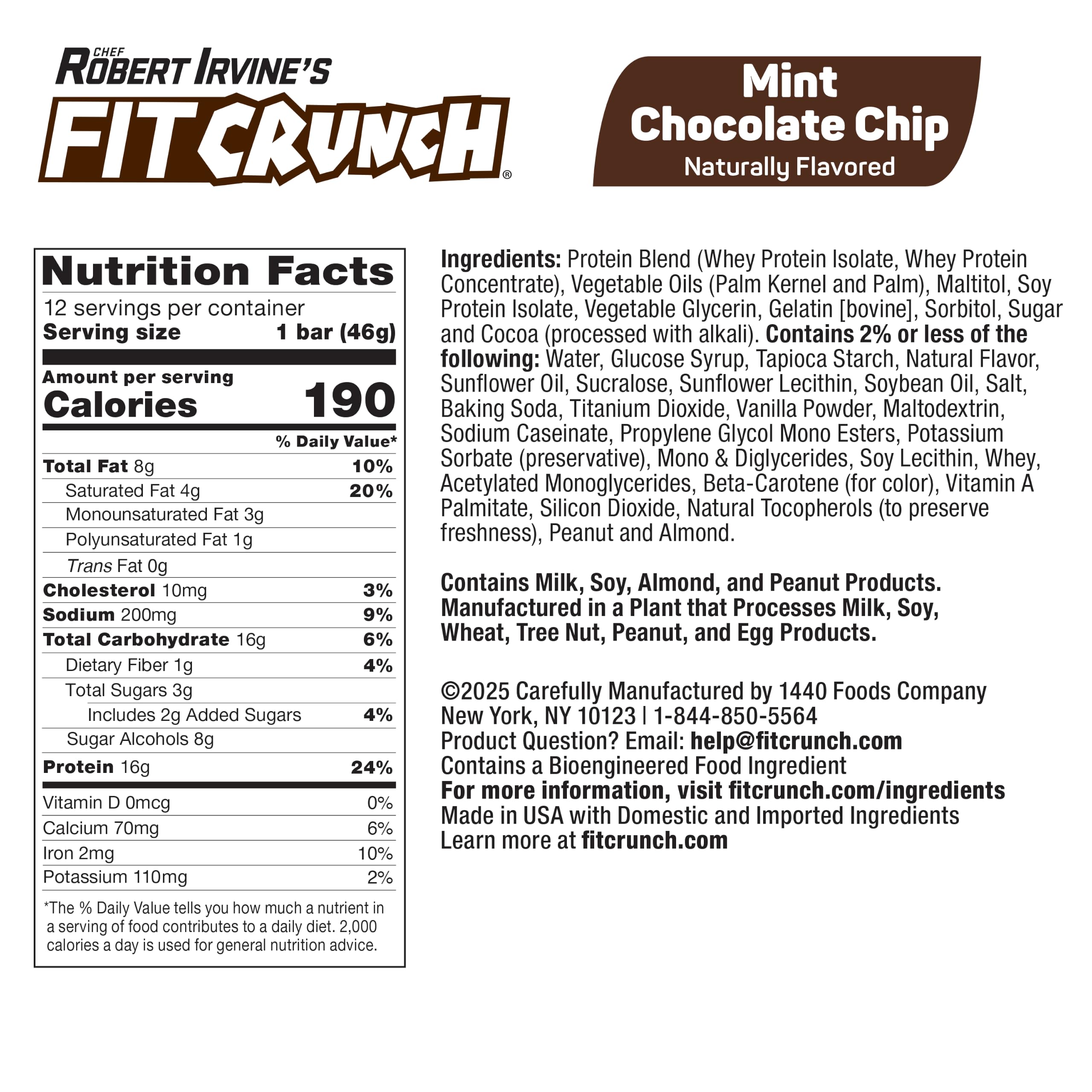 FitCrunch 16g High Protein Baked Bar, Mint Chocolate Chip, 12 Ct — Amazon image 2