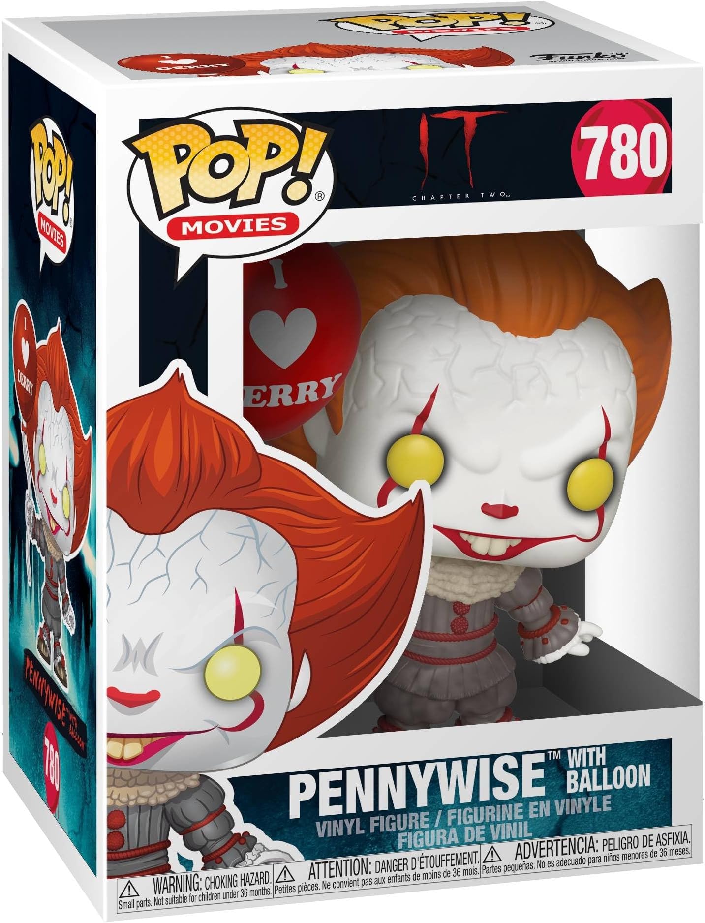 Funko Pop! Movies: IT: Chapter 2- Pennywise w/Balloon, Collectible Action Vinyl Figure - 40630