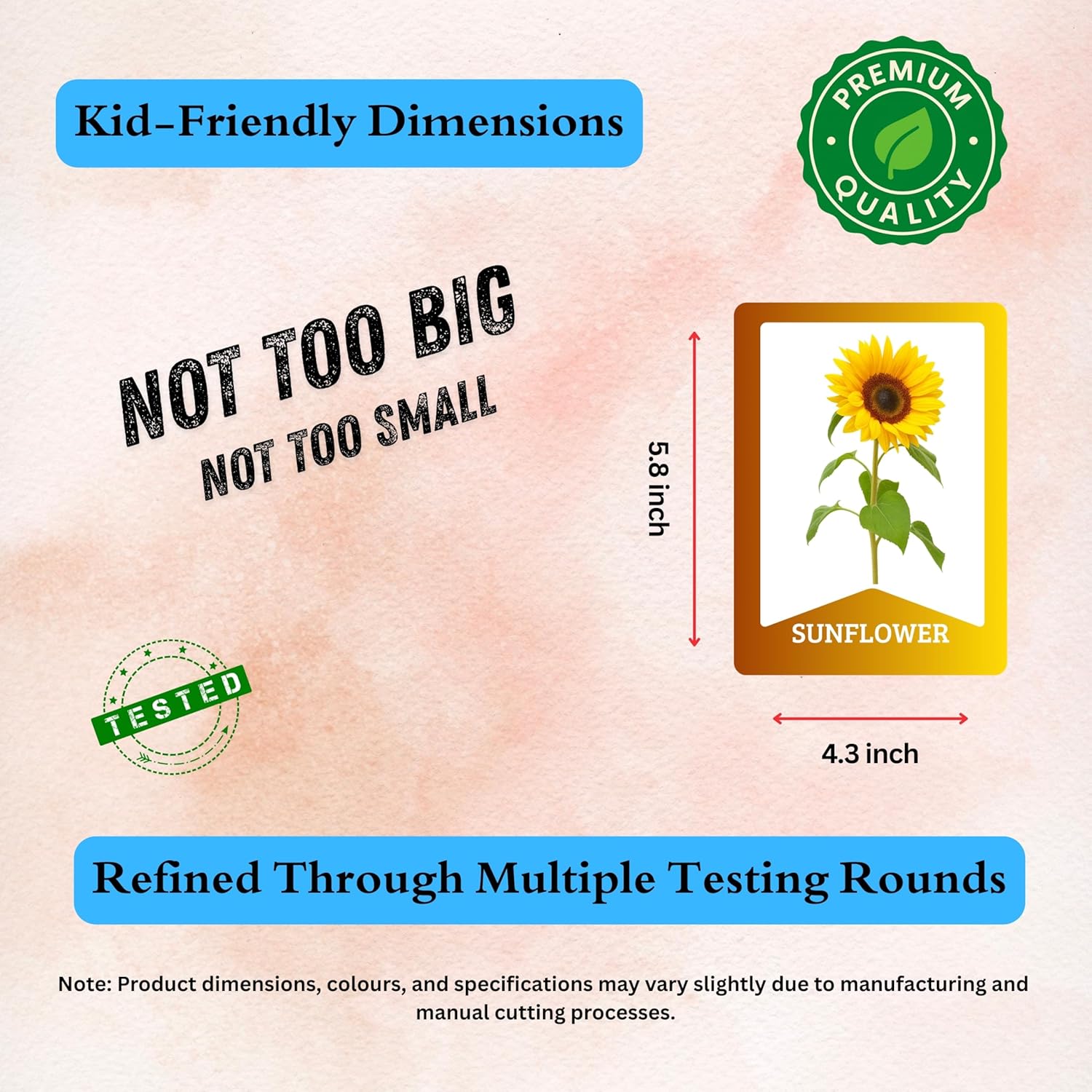 Flowers Flashcards – Non-Tearable Synthetic Learning Cards for Toddlers, Preschool & Kindergarten, Double-Sided Set