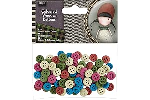 docrafts GOR354304 Santoro Gorjuss Tweed Wooden Buttons 100/Pkg