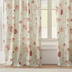Greenland Home Antique Rose 100% Paire de panneaux de rideau de coton, 42 W x 84 L pouces chacun, ensemble de 2 - bleu