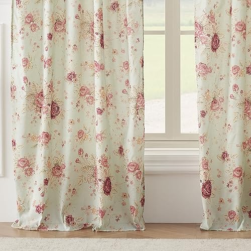 Miniatura 5 de Greenland Home Tratamiento de ventana de rosa antigua 100% algodón, par de paneles, azul