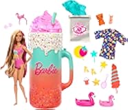 Pop Reveal Doll & Accessories, Rise & Surprise Fruit Series Gift Set with Scented Doll & Squishy Pet, Color Change, Moldable Sand & More, 15+ Surprises