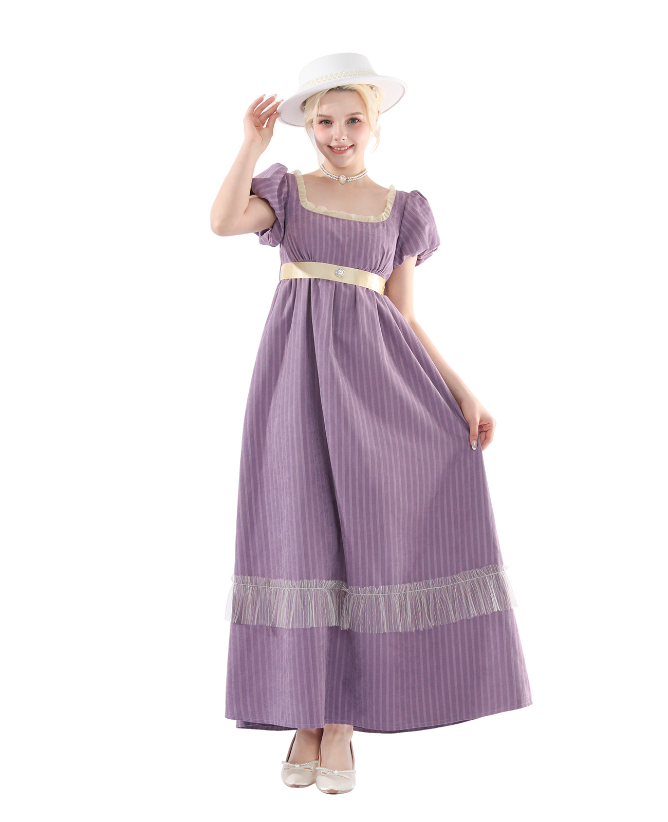 Amazon.com: NSPSTT Purple Regency Dresses for Women Ball Gown Dress  Renaissance Victorian Costume, M : Clothing, Shoes & Jewelry