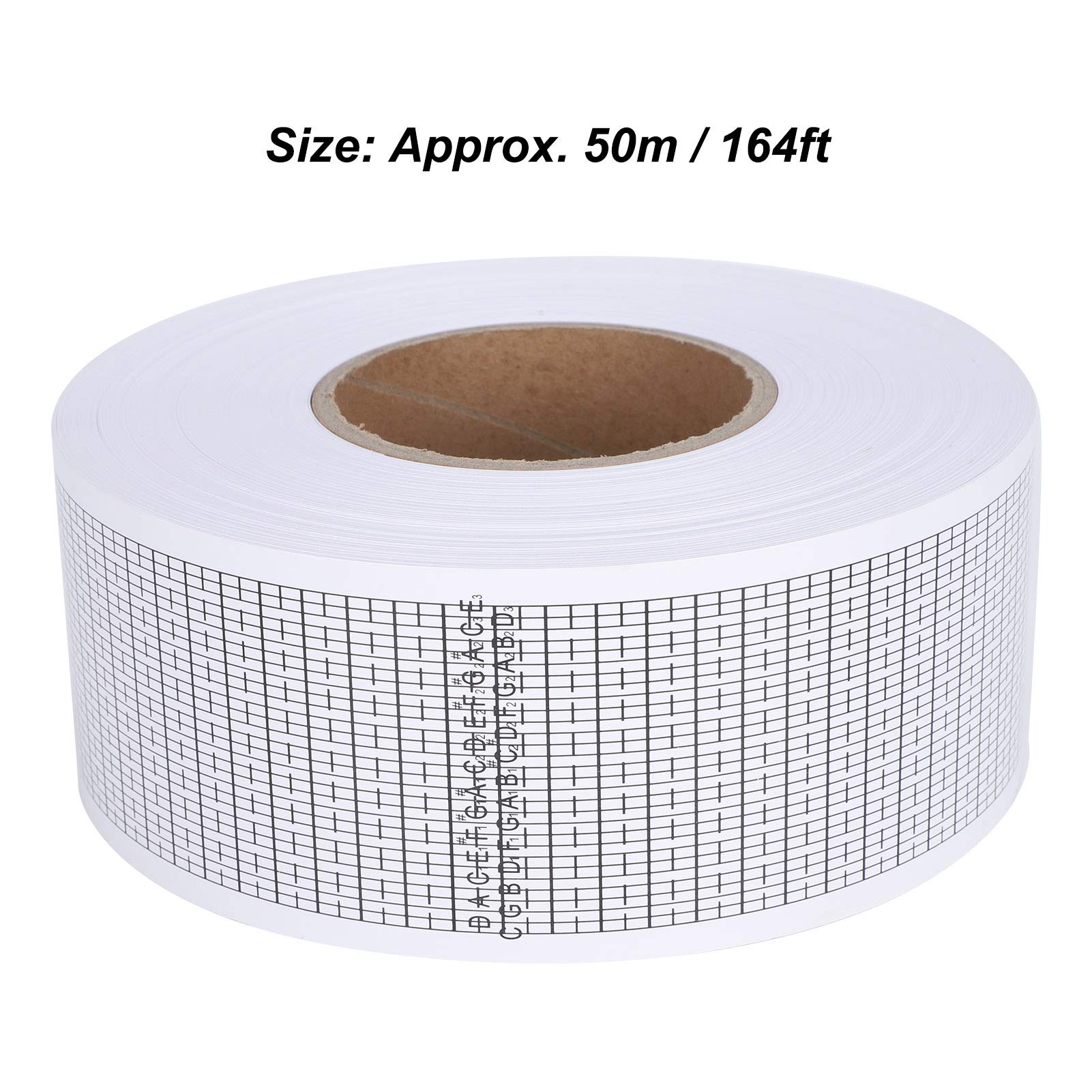 50m 15/30 Note Tiras En Blanco de Caja de Múdica DIY Hoja de Música Con Manivela En Blanco Cinta de Partitura Perforada Artesanía Amantes de Los Músicos Regalos(30 Note)