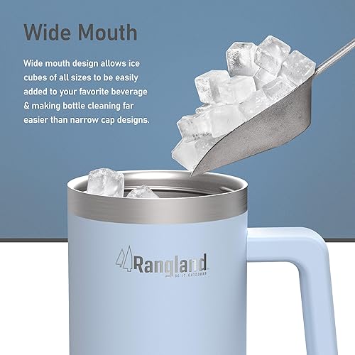 Miniatura 4 de Vaso de 40 onzas con asa y bolsa de transporte, botella de agua aislada las 24 horas con tapa con popote, funda de transporte de neopreno y correa