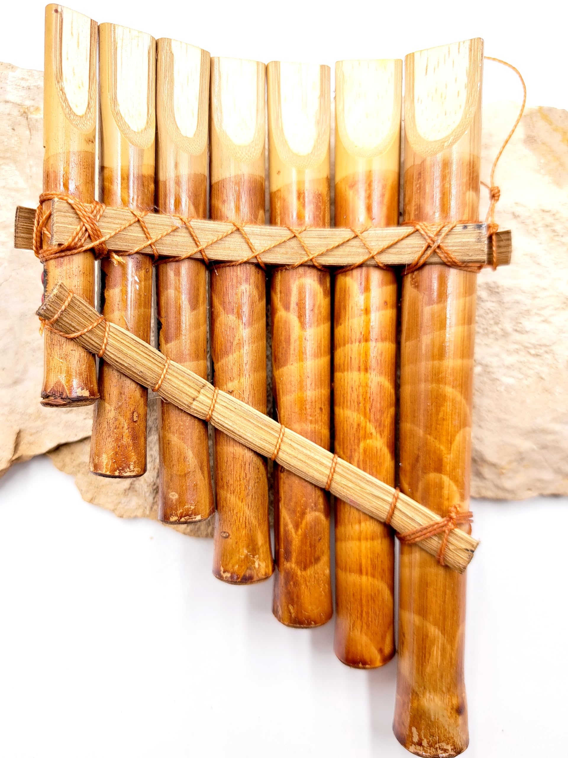 Flûte de pan Péruvienne Artisanale 7 notes Bambou,décoration aborigène