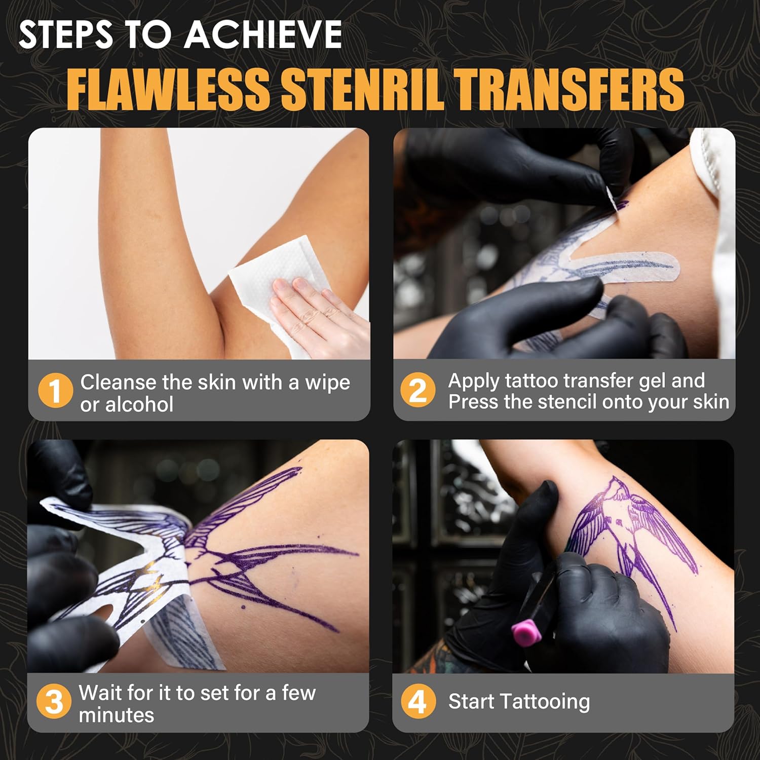 Neebol LED Screen Tattoo Stencil Printer, Wireless Tattoo Printer Machine, 10pcs Stencil Paper, Bluetooth Portable Tattoo Machine for Artists & Beginners, Compatible with Smartphone & PC
