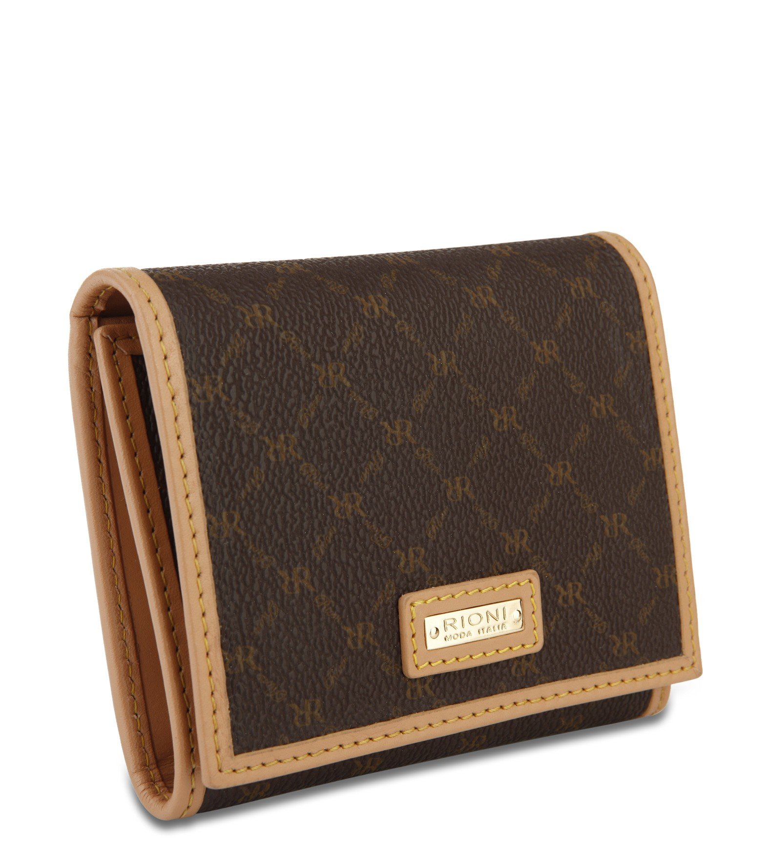 Signature Tri-Fold Wallet in Brown