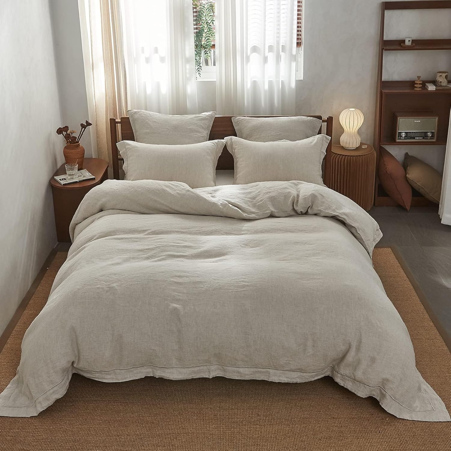 Simple&Opulence Body Pillow Cover 20" x 54",100% Pure Linen, Ultra Soft and Breathable, Body Pillowcase with Envelope Closure for Adults(White)