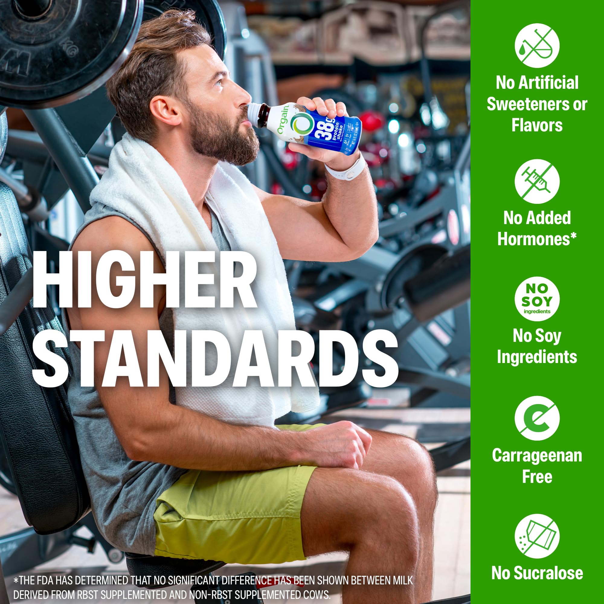 Orgain 38g High Protein Grass-Fed Shake, 6g BCAAs, Chocolate, 14 oz, 12pk — Amazon image 5