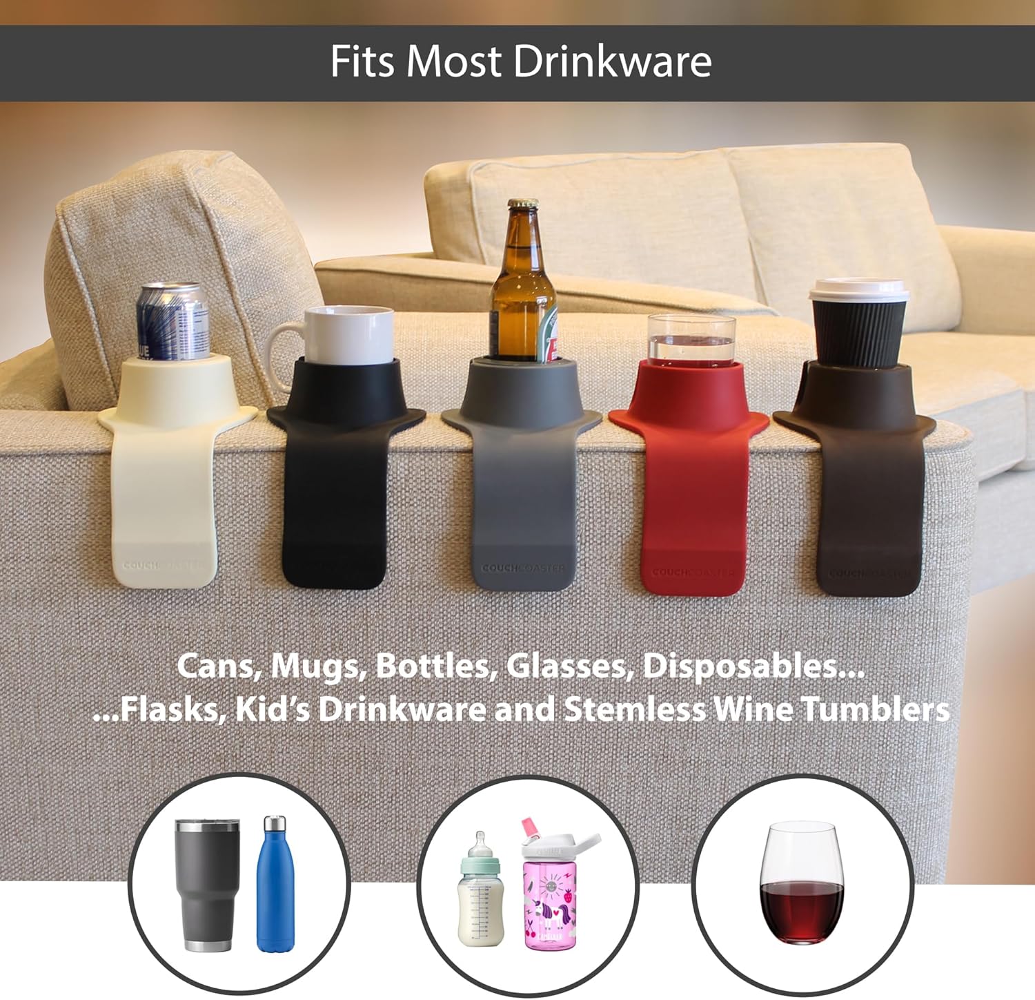 CouchCoaster Armrest Cup Holder