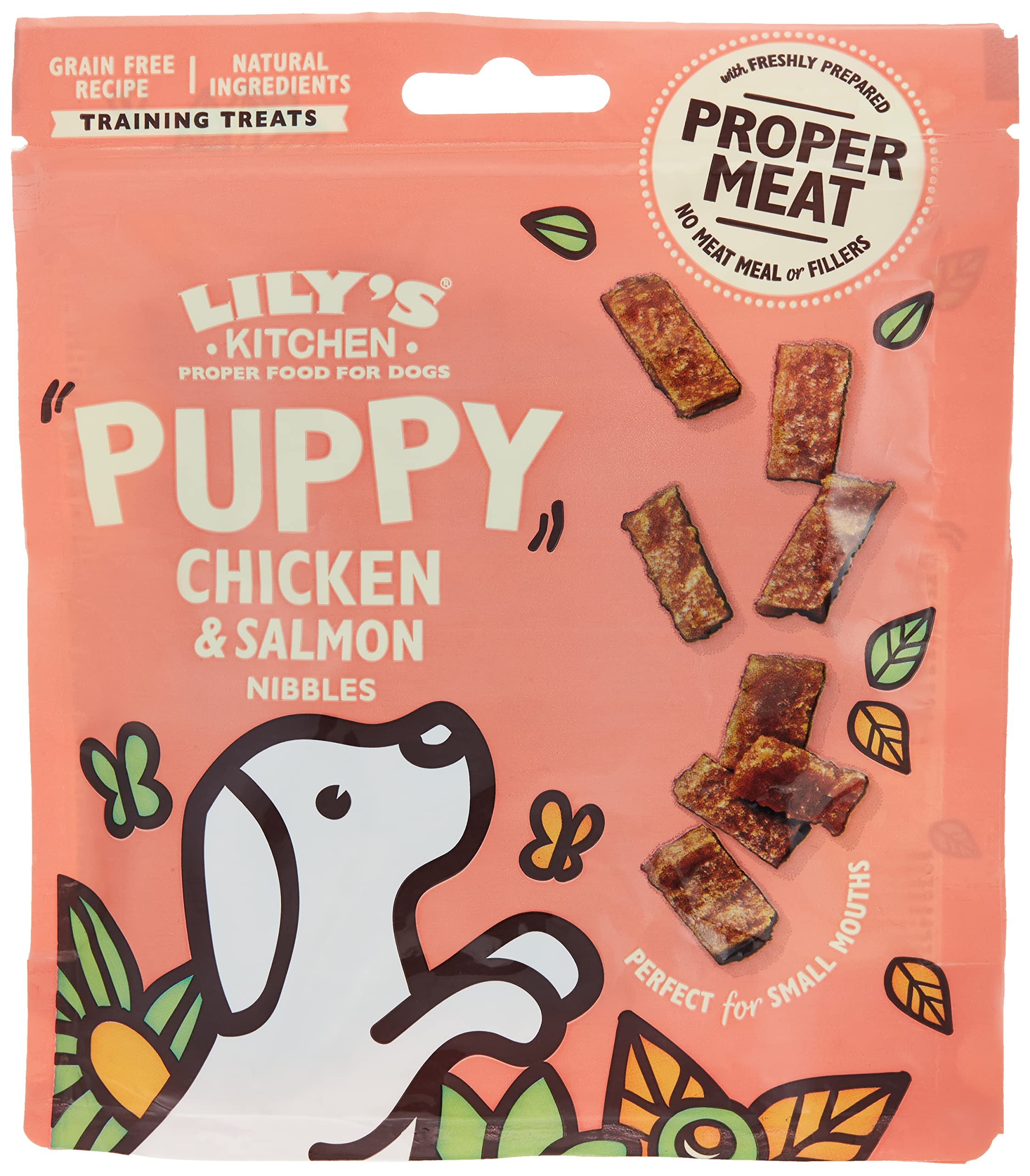 Lily's KitchenChicken and Salmon Nibbles Puppy Treats- 70G