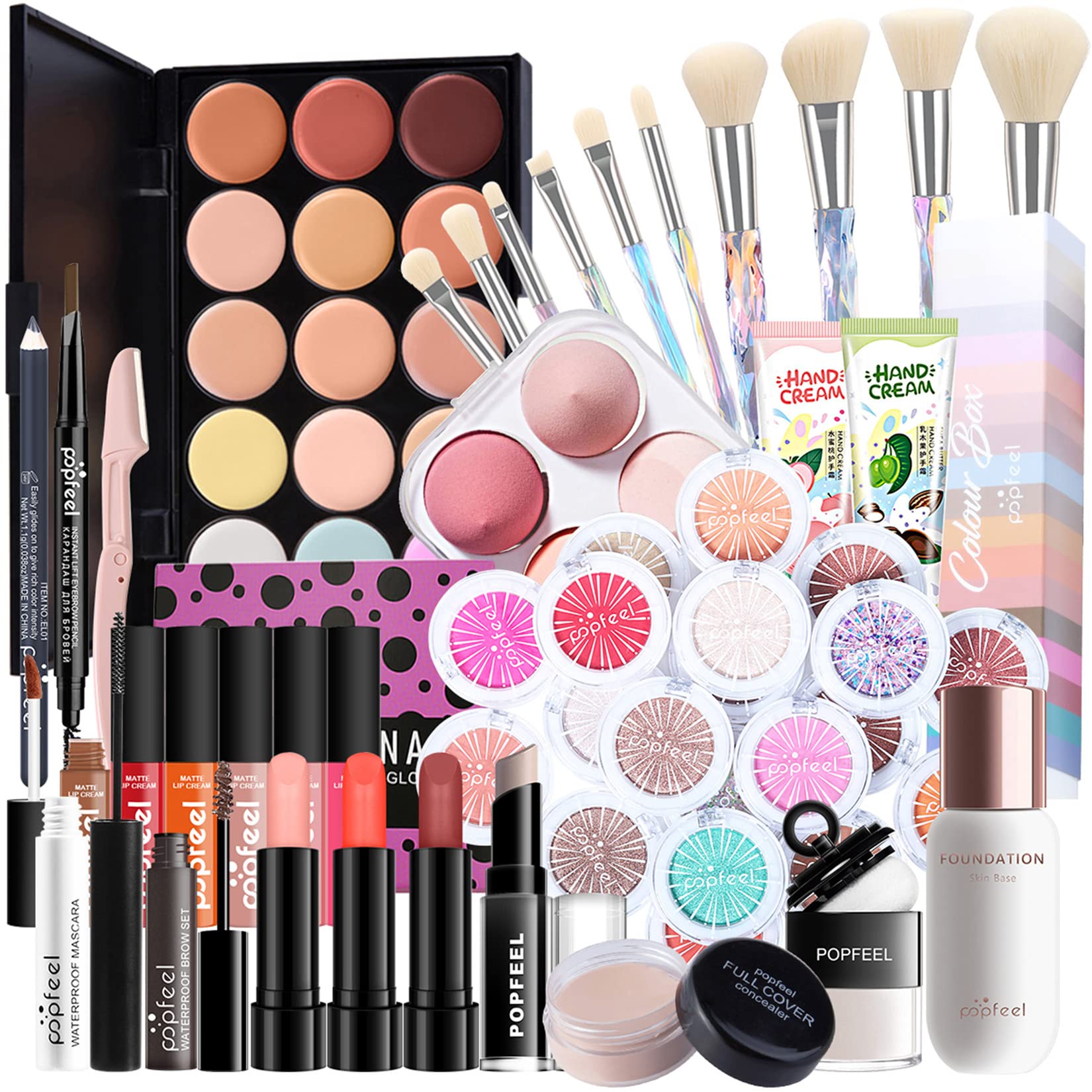 Professional Trucchi Donna Offerta, MKNZOME Set Trucchi Make Up Completo Kit Makeup Regalo di Natale e Compleanno Palette Ombretti Professionali Rossetti Make-up Fondotinta Correttore