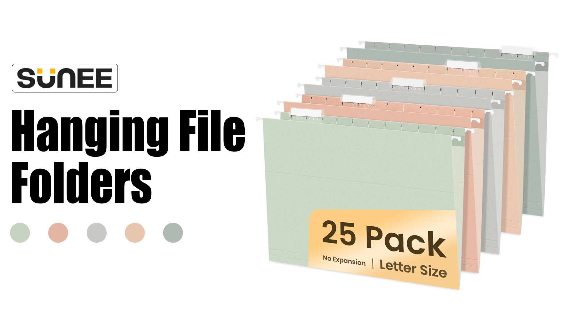 Watch SUNEE Hanging File Folders Letter Size Pastel Colors on Amazon Live