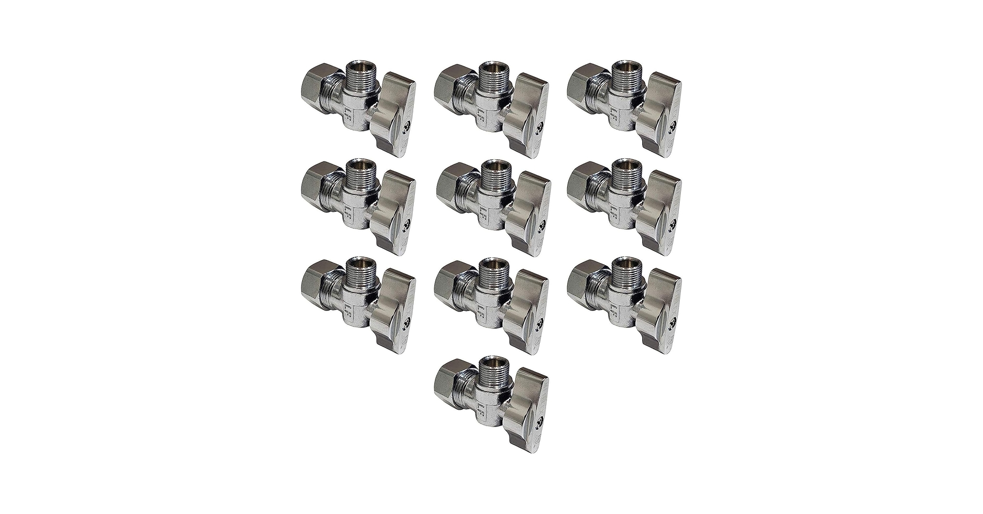 Miiflex Heavy Duty Chrome Plated Brass 1/4 Turn Angle Stop