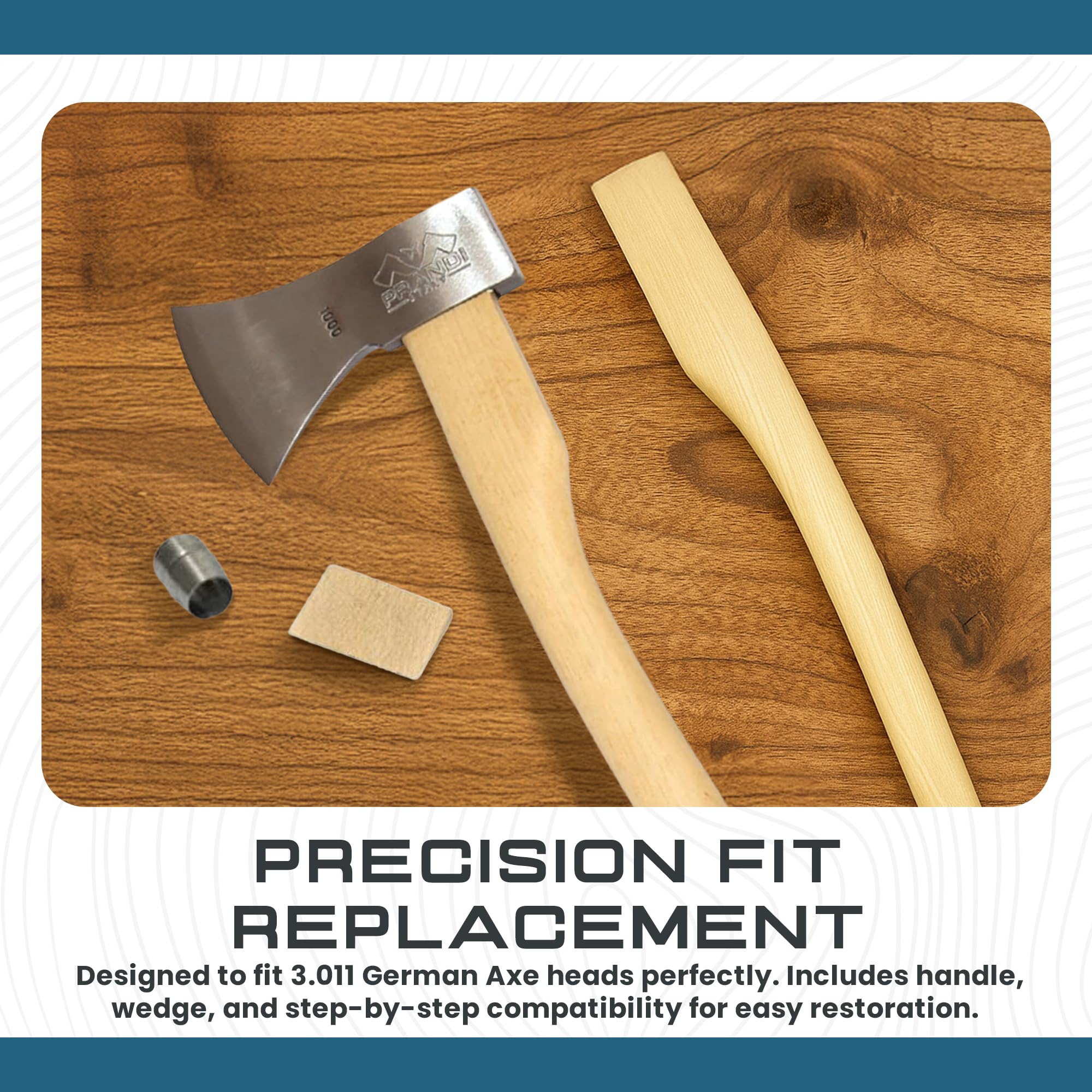 Prandi Axes Replacement Handle for 3.011 German Axe 1000 g