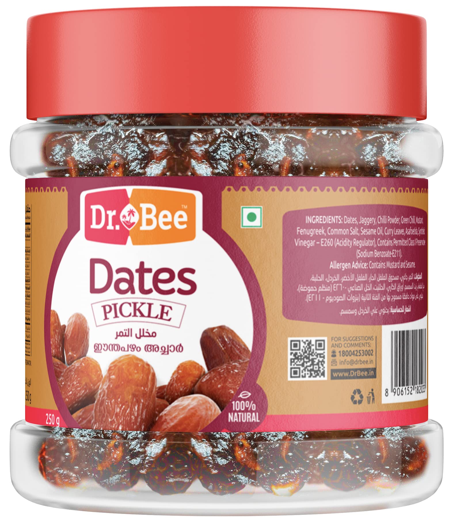 Dr.Bee Dates Pickle | 250 Grams | ഈത്തപ്പഴം അച്ചാർ | खजूर अचार (B0B676ZMH8) Amazon Price History, Amazon Price Tracker